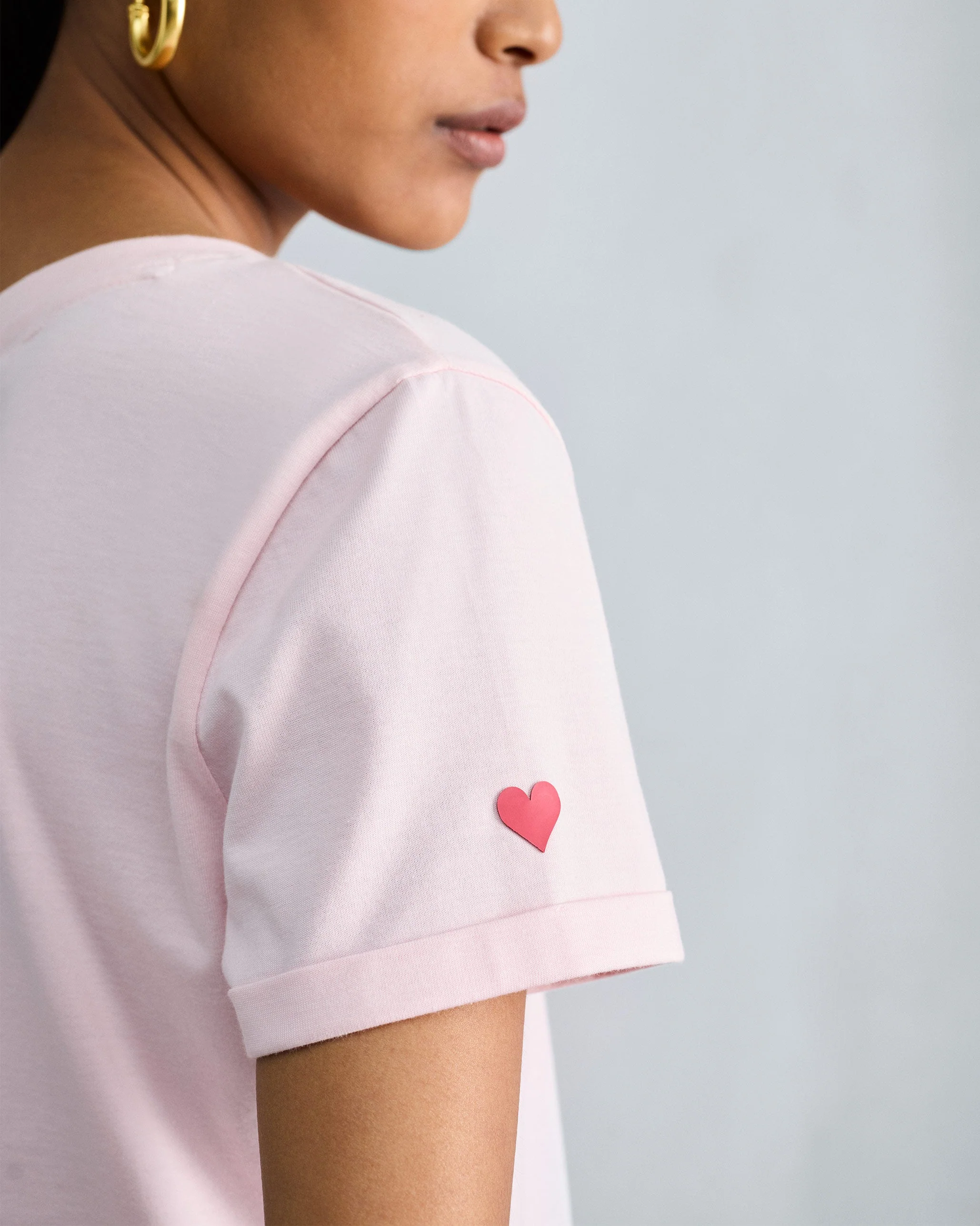 Basic T-Shirt - Blush Pink - Image 4