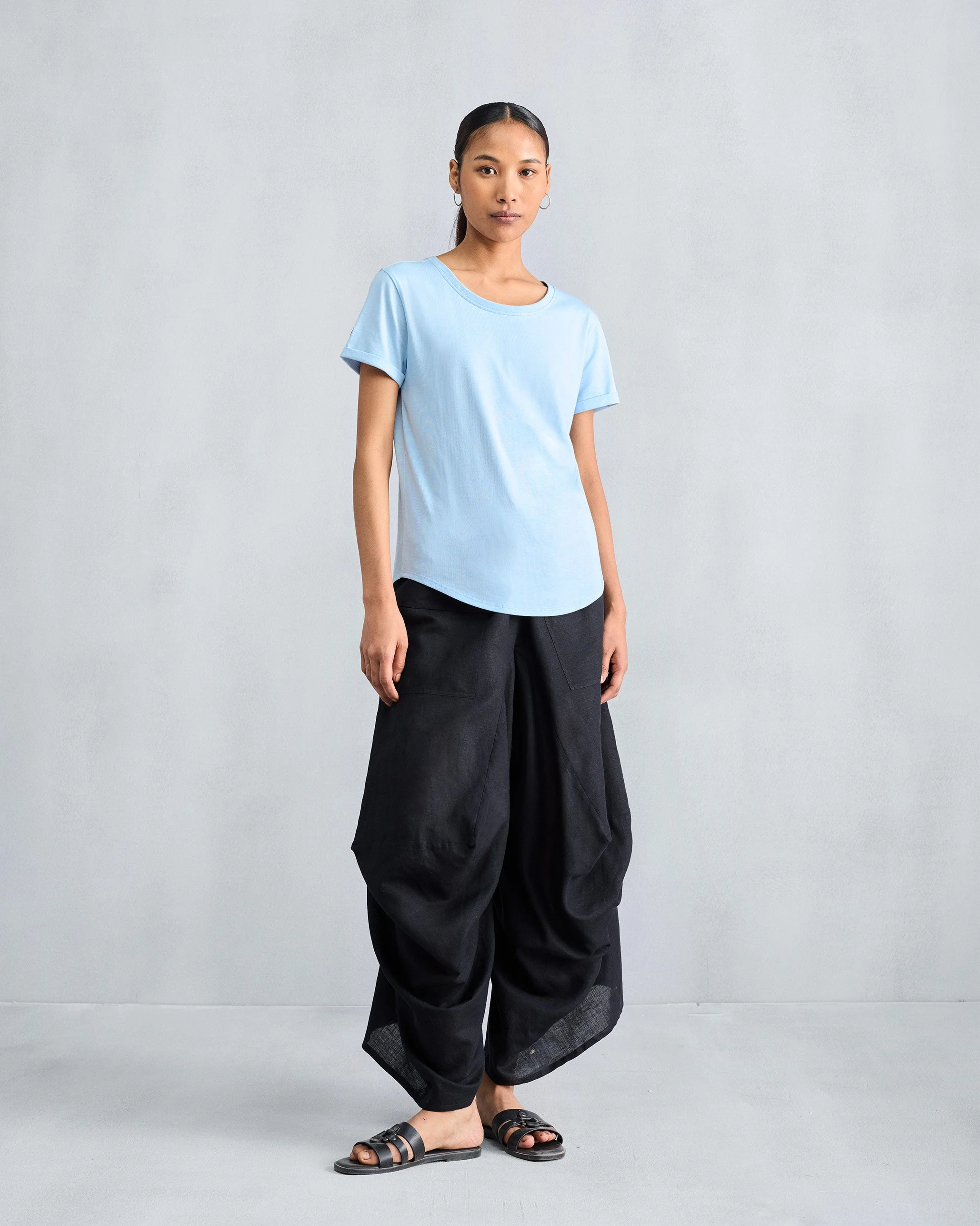 Basic T-Shirt - Light Blue - Image 6