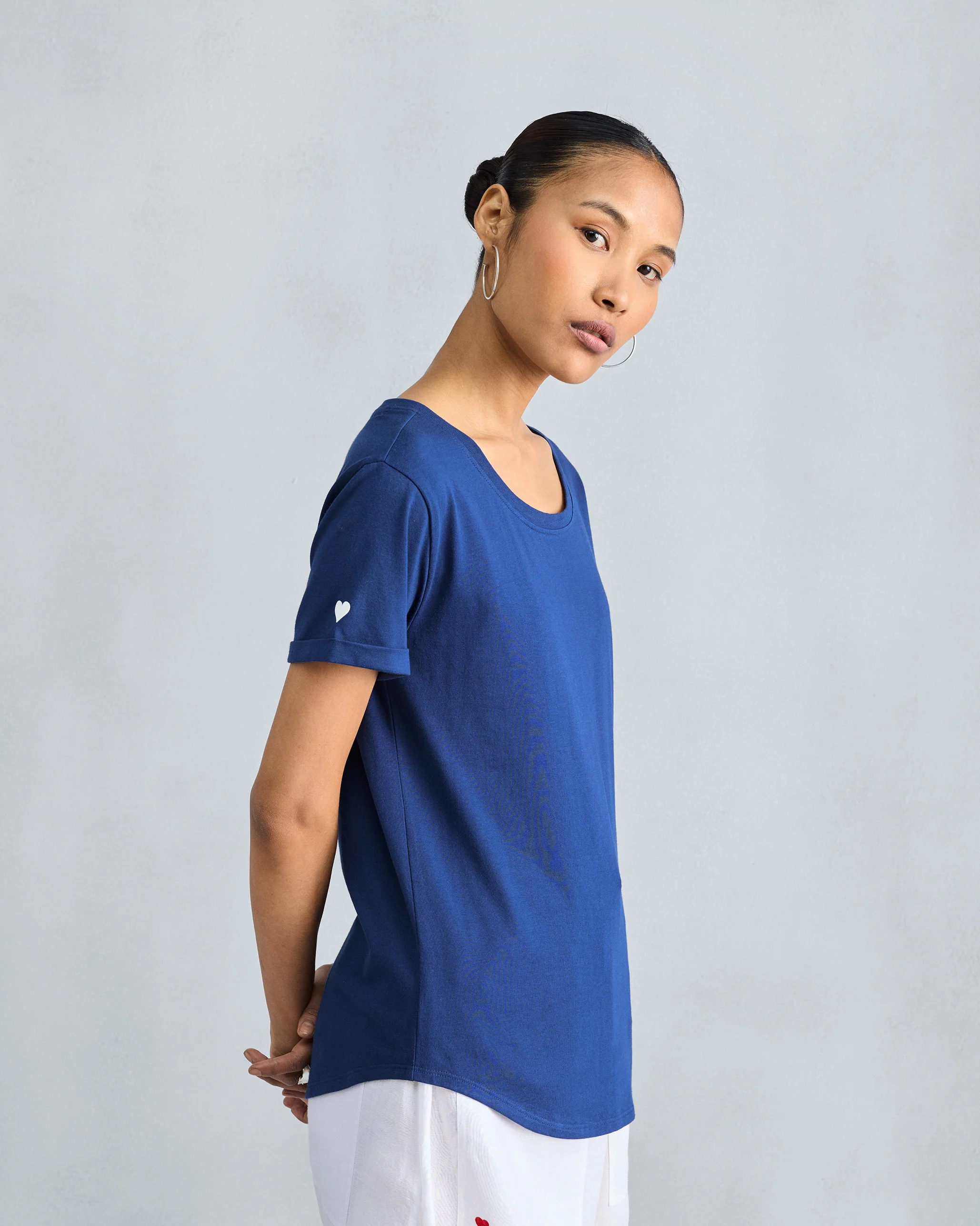 Basic T-Shirt - Navy - Image 4
