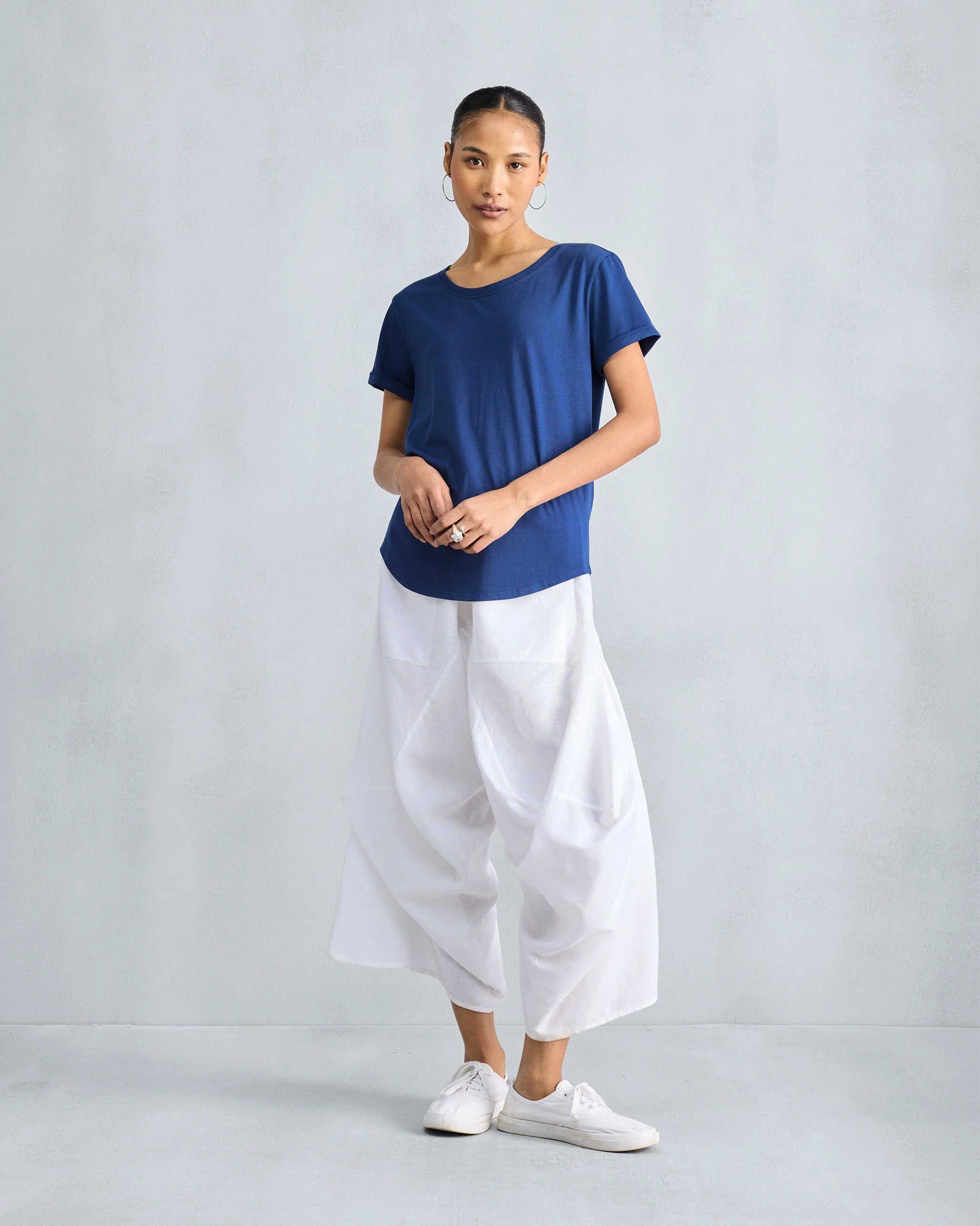 Basic T-Shirt - Navy - Image 7