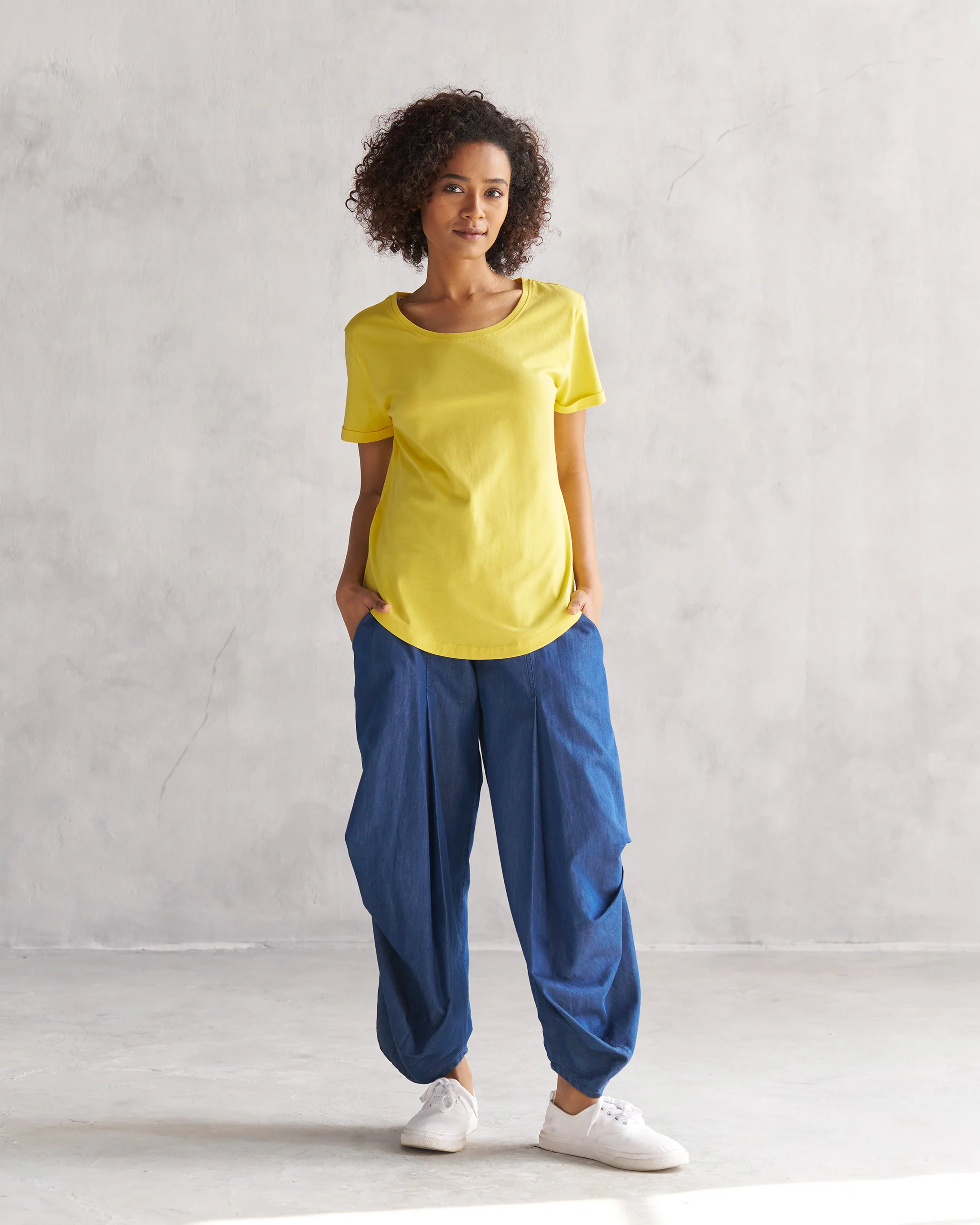 Basic T-Shirt - Yellow - Image 4