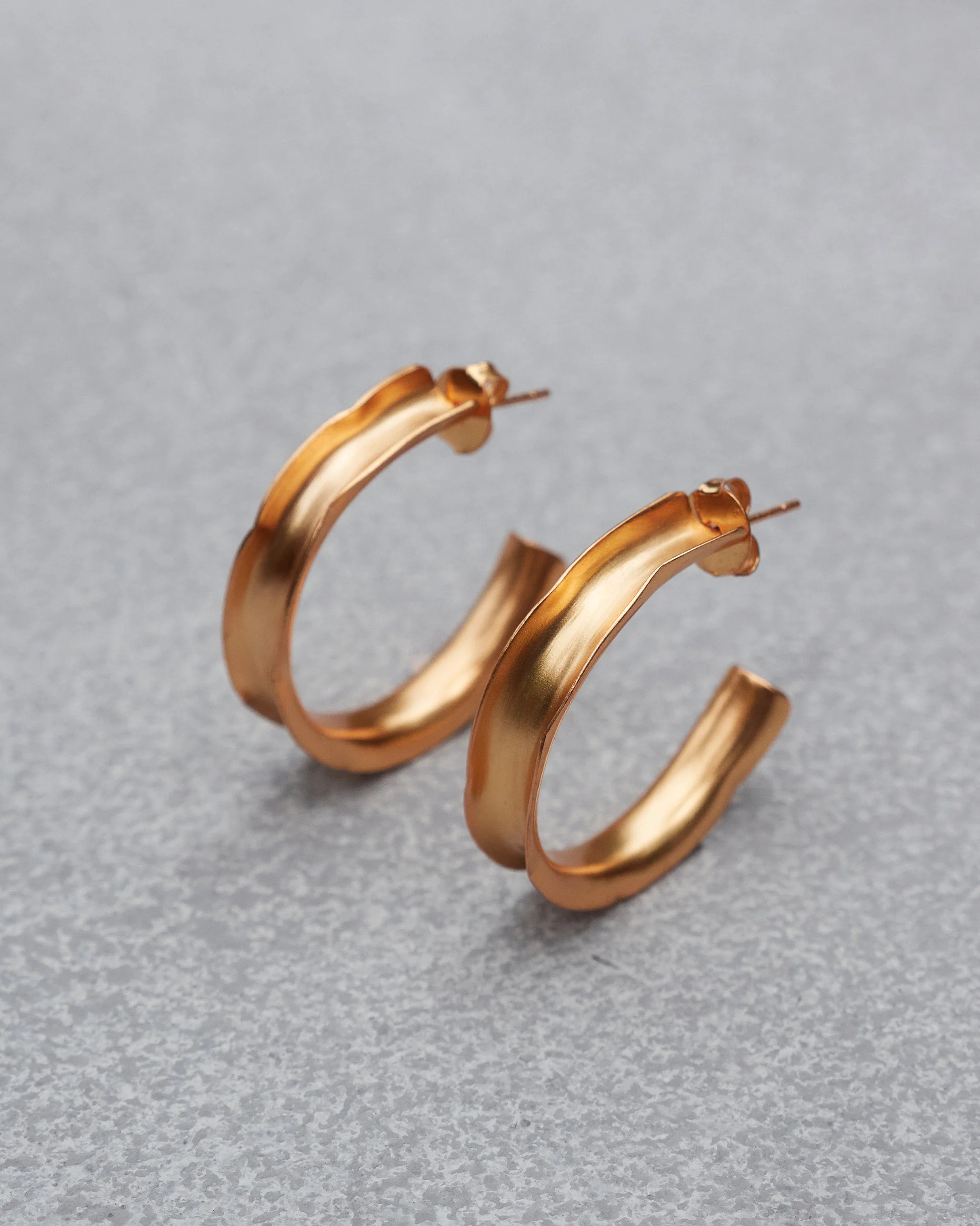 Batur Hoops Thin - Gold - Image 2