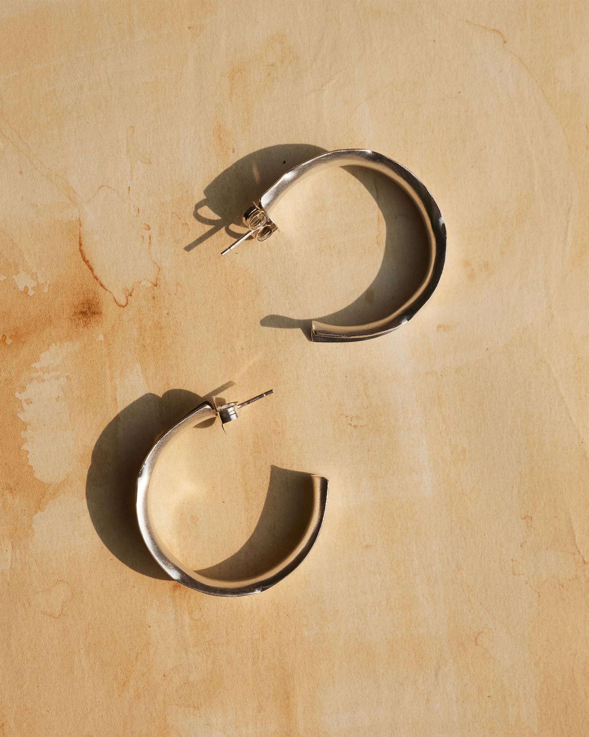 Batur Hoops Thin - Silver - Image 2