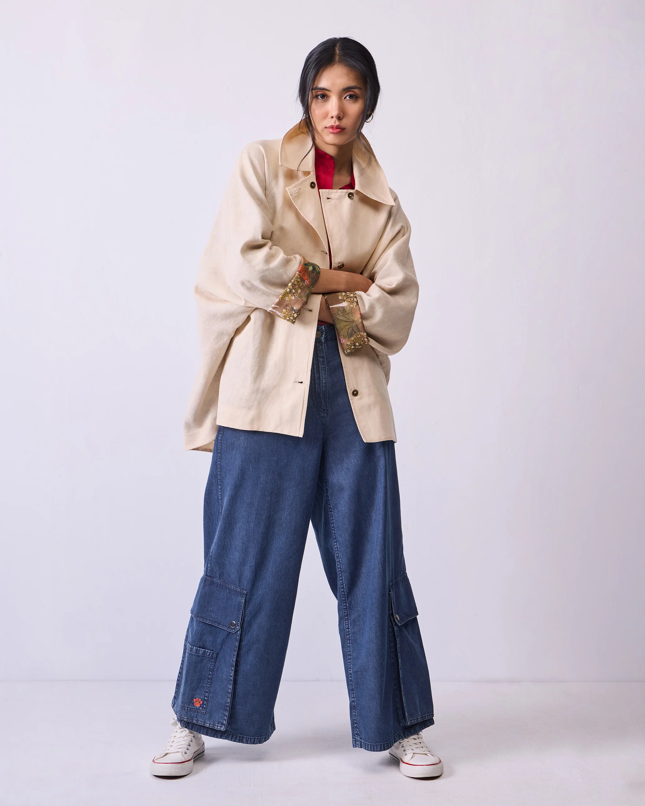 Batwing Jacket - Beige - Image 6
