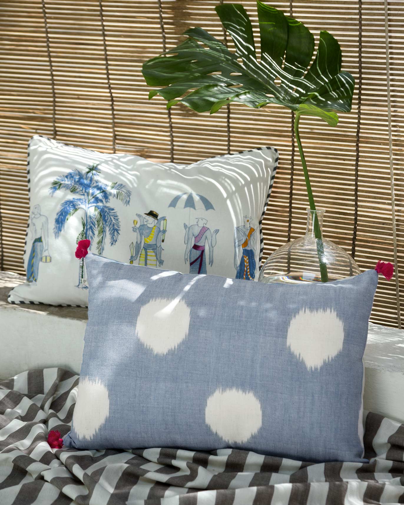 Bay Polka Pillow Cover - Blue - Image 5
