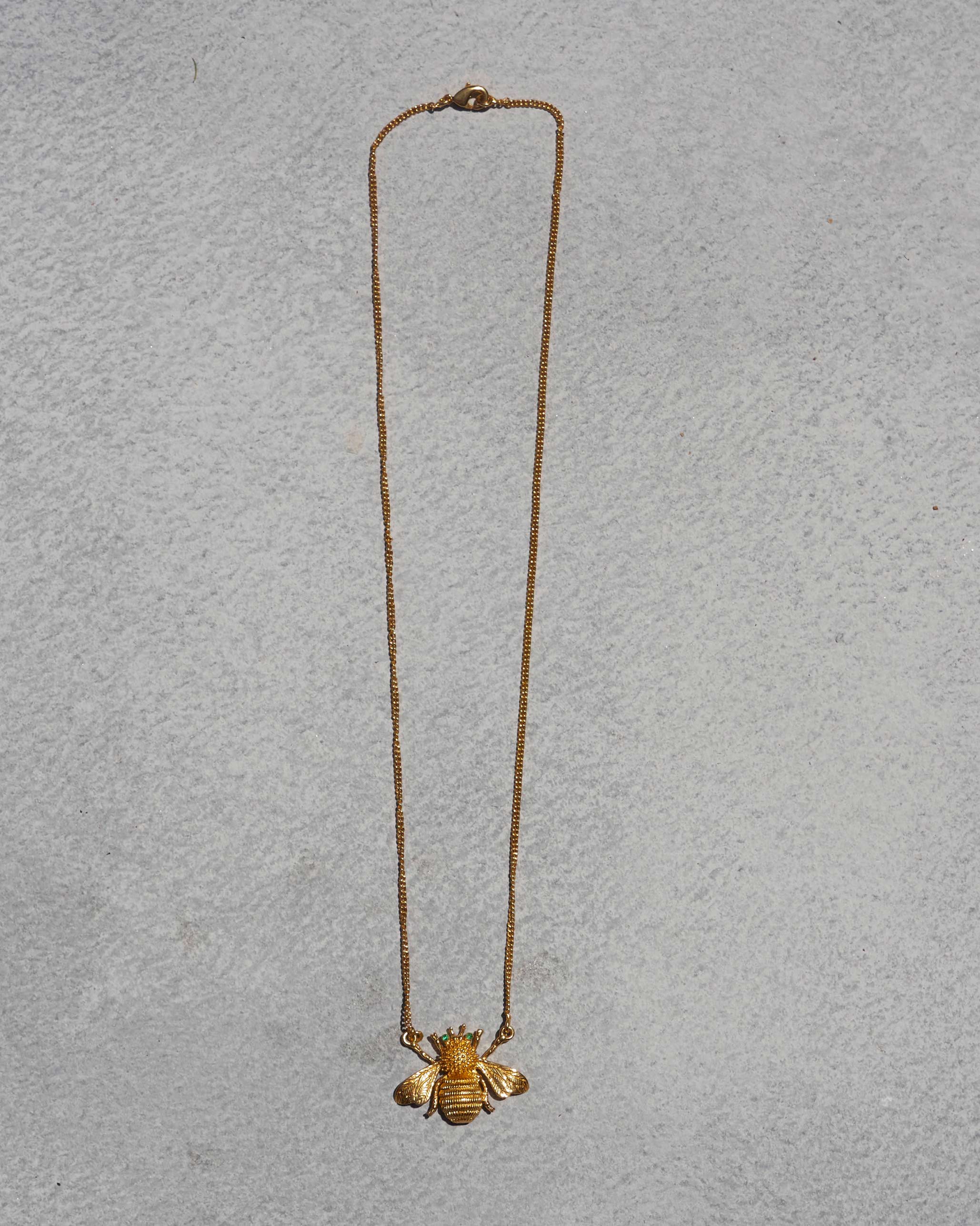 Bee Necklace (with chain) - Gold - Image 2