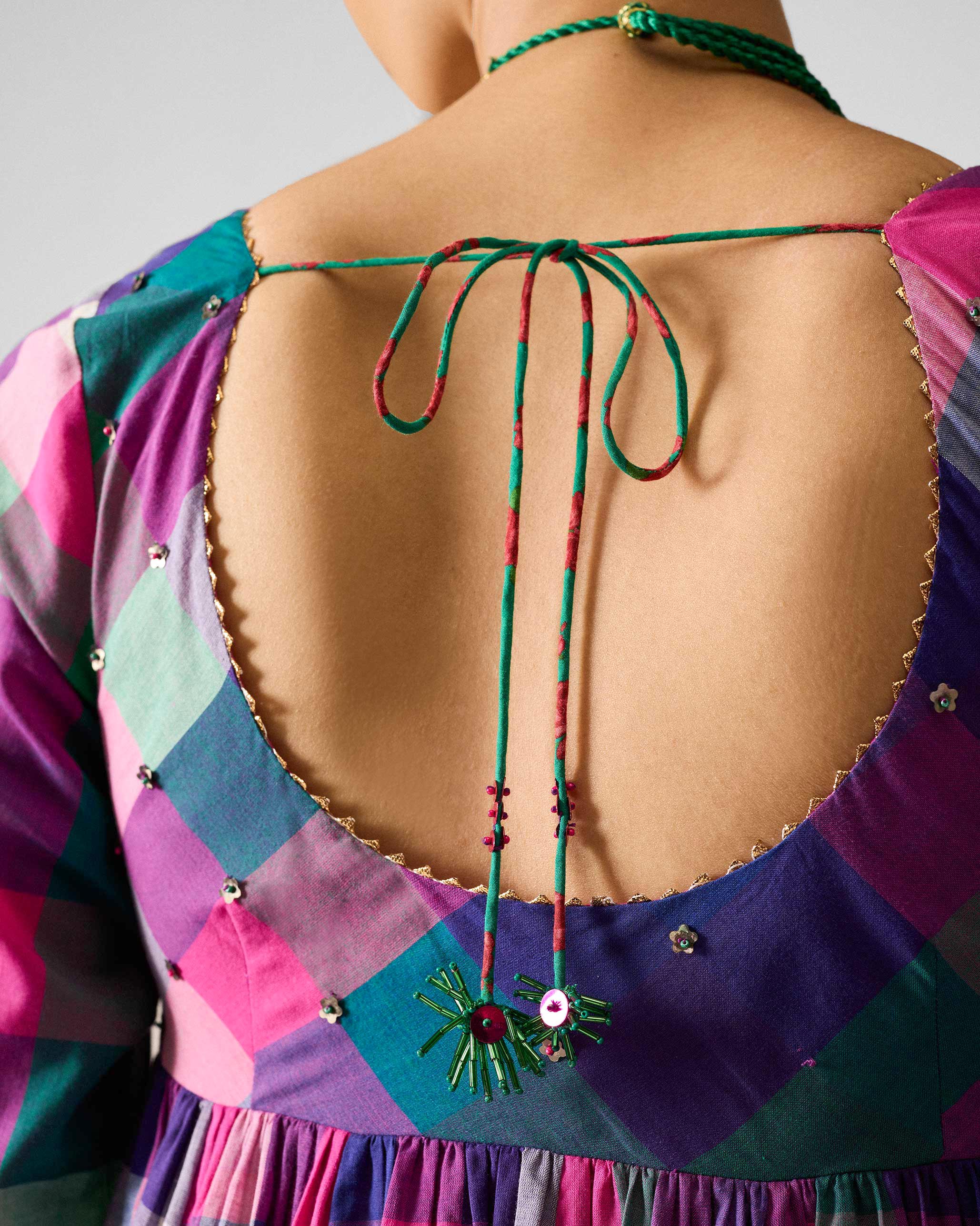 Belur Kurta - Multicolour Checks - Image 6