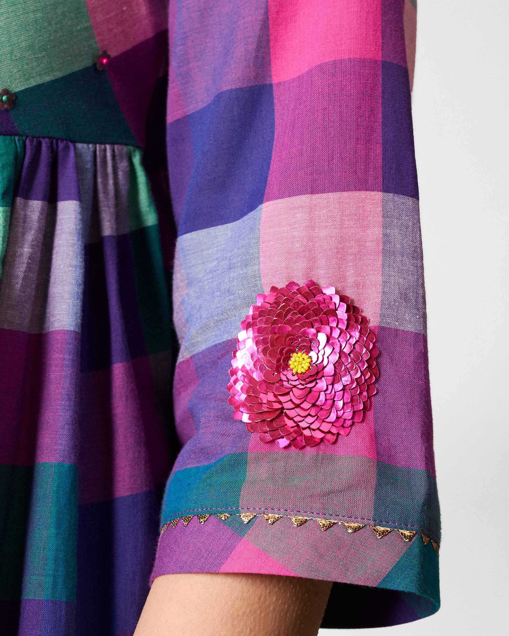 Belur Kurta - Multicolour Checks - Image 7