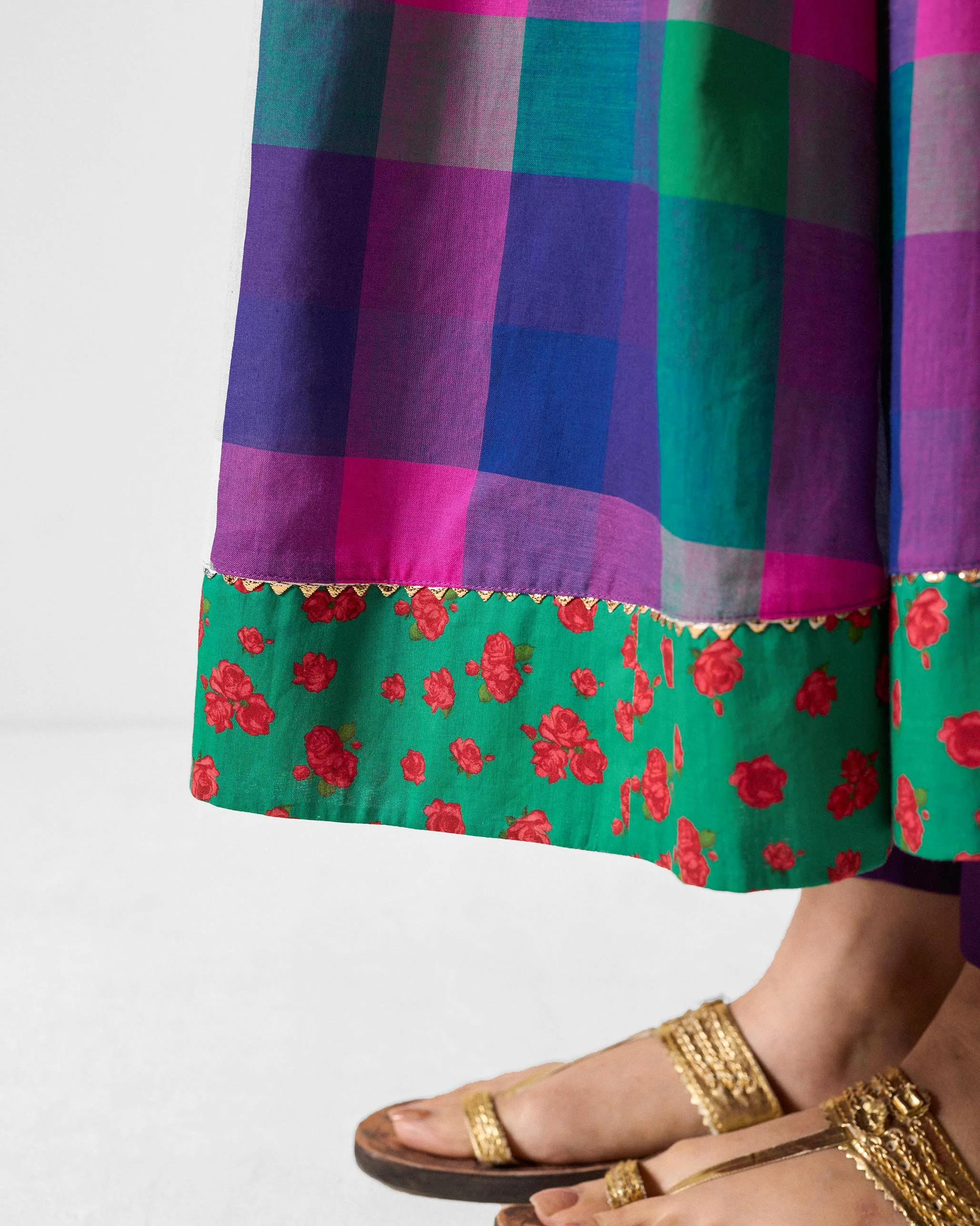 Belur Kurta - Multicolour Checks - Image 8