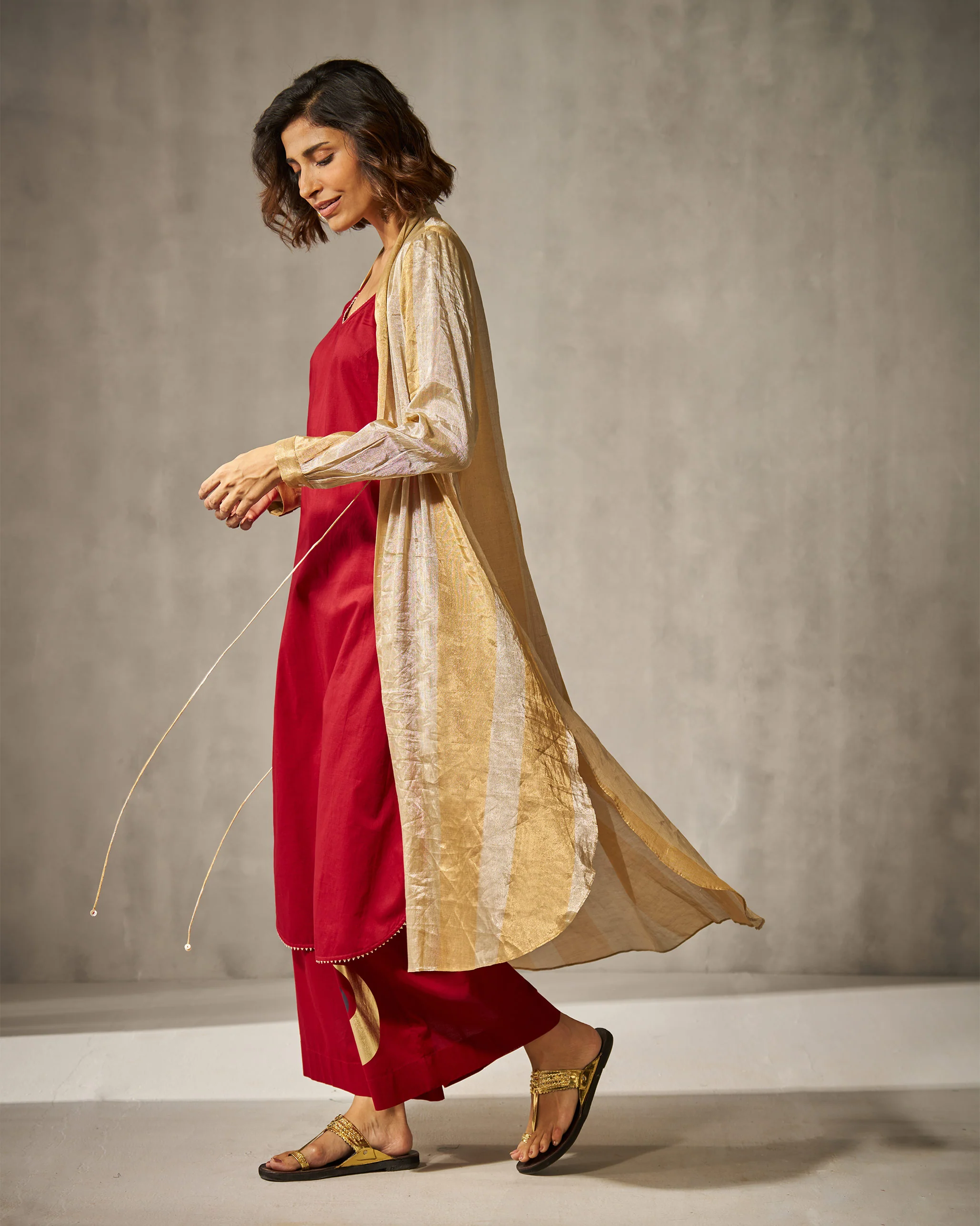 Bentota Overlay - Gold & Silver Stripes - Image 2