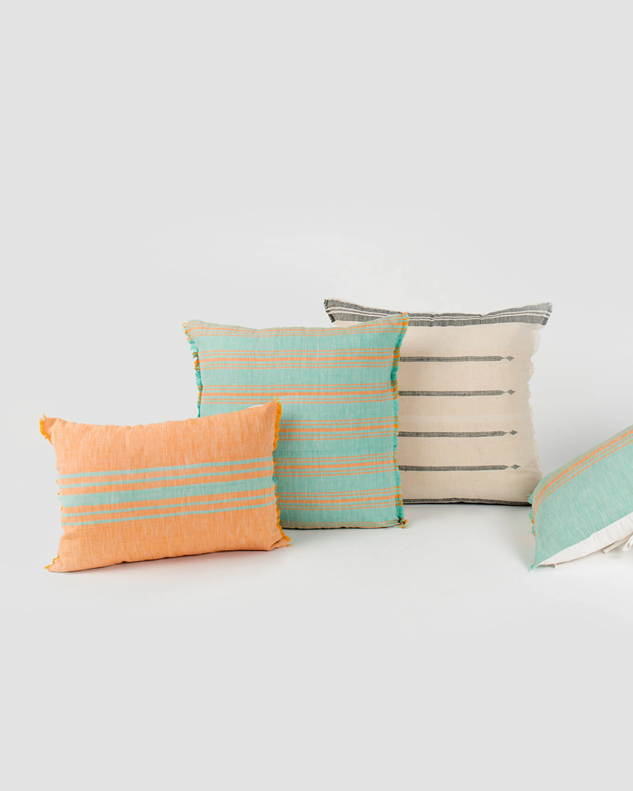 Ber Ber Stripe Pillow Cover - Tangerine - Image 2