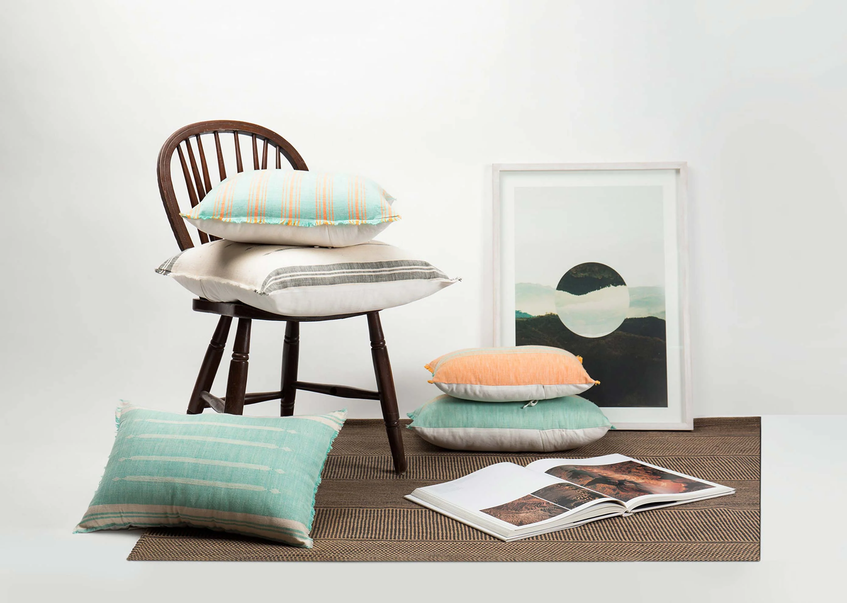 Ber Ber Stripe Pillow Cover - Tangerine - Image 3