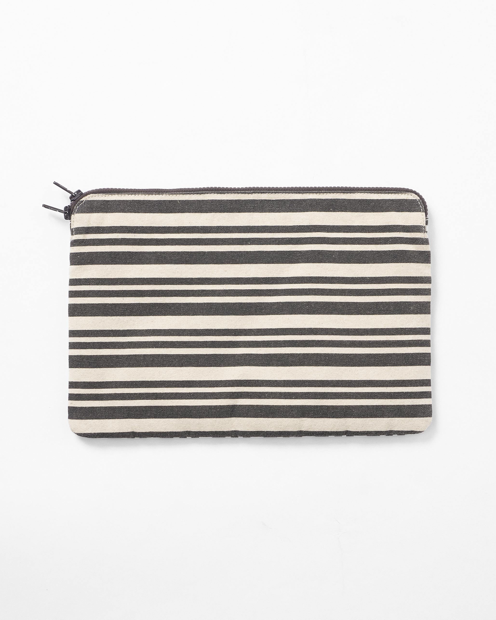 Berber Laptop Sleeve 13" - Charcoal Stripes - Image 3