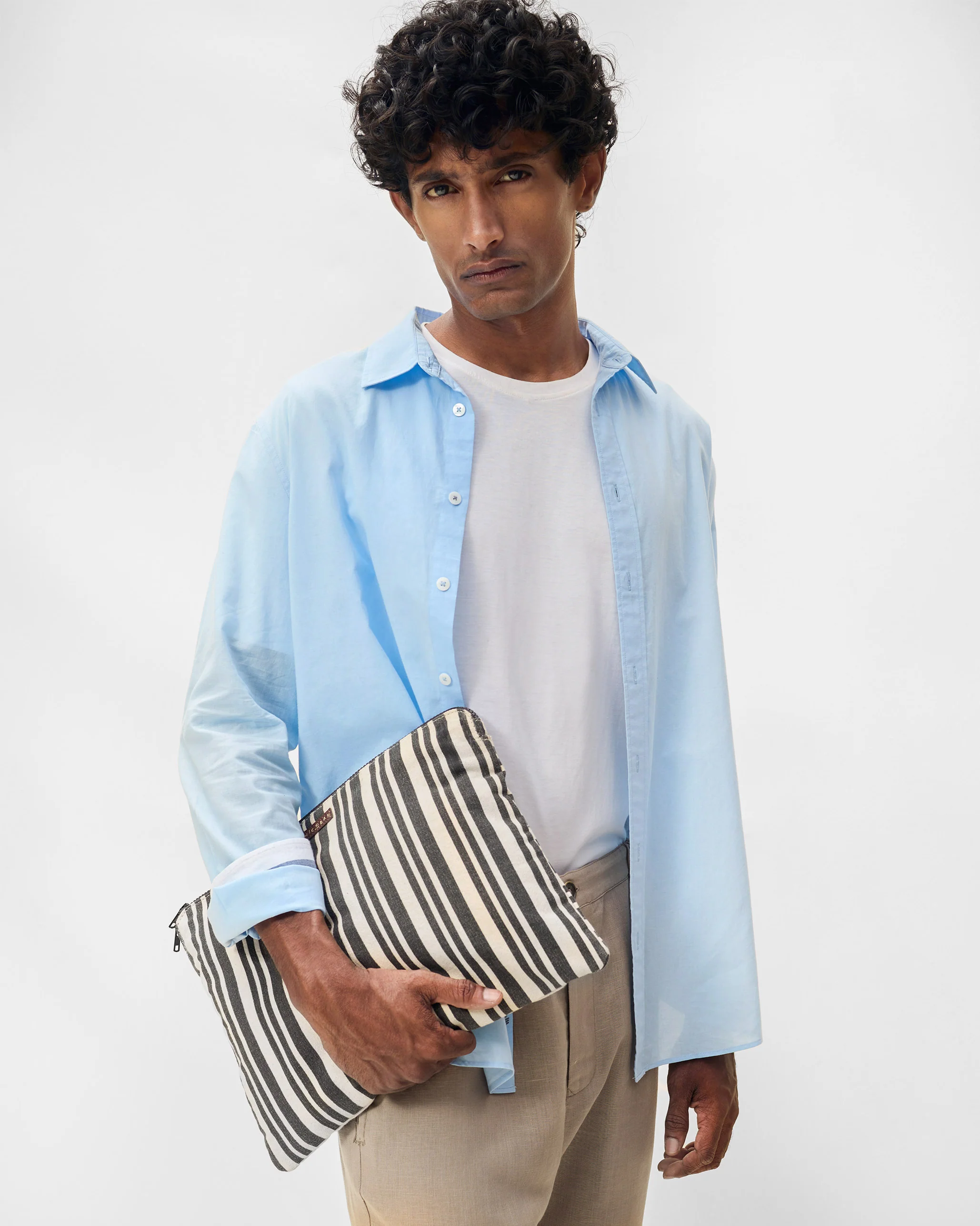 Berber Laptop Sleeve 13" - Charcoal Stripes - Image 8