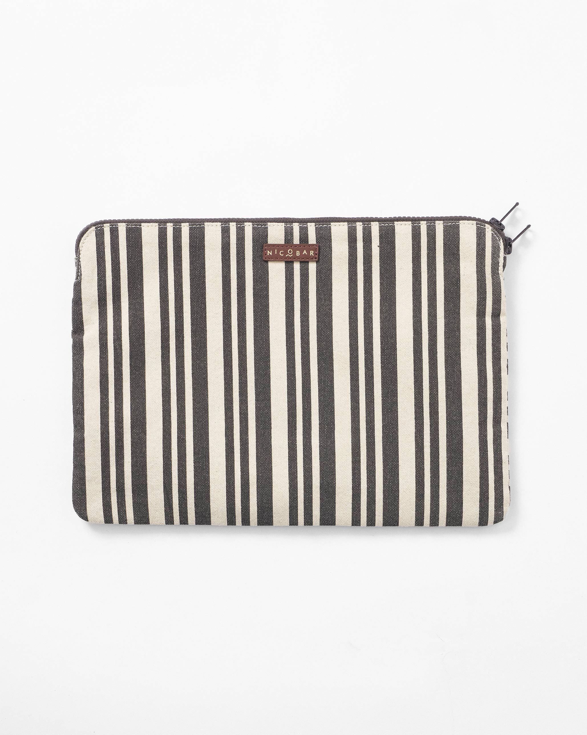 Berber Laptop Sleeve 15" - Charcoal Stripes - Image 2