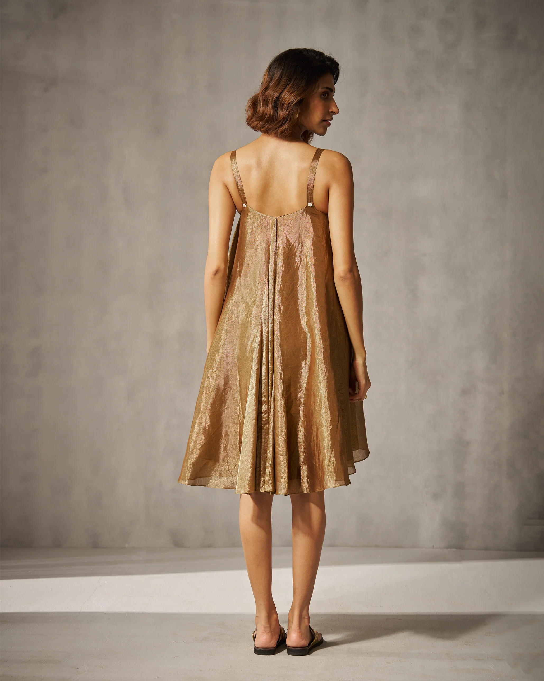 Berber Strappy Dress - Gold - Image 5