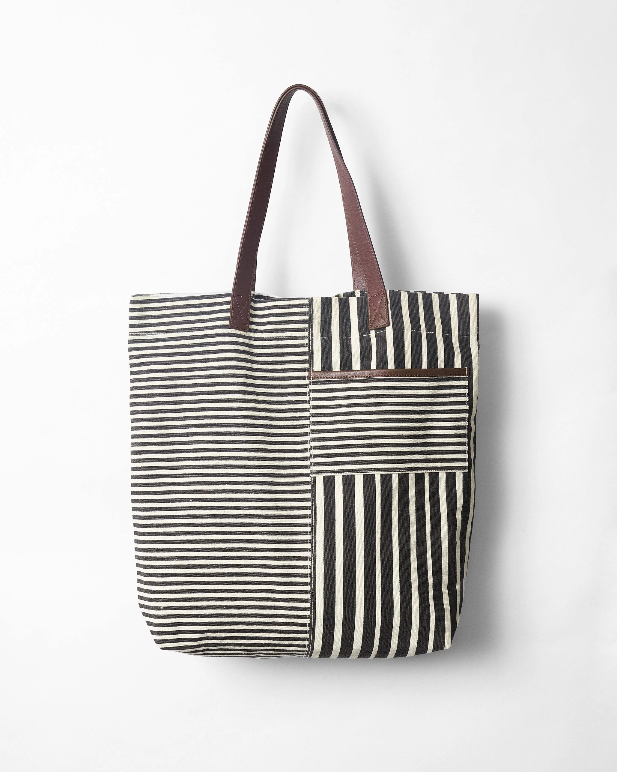 Berber Stripe Tote - Charcoal Stripes - Image 2