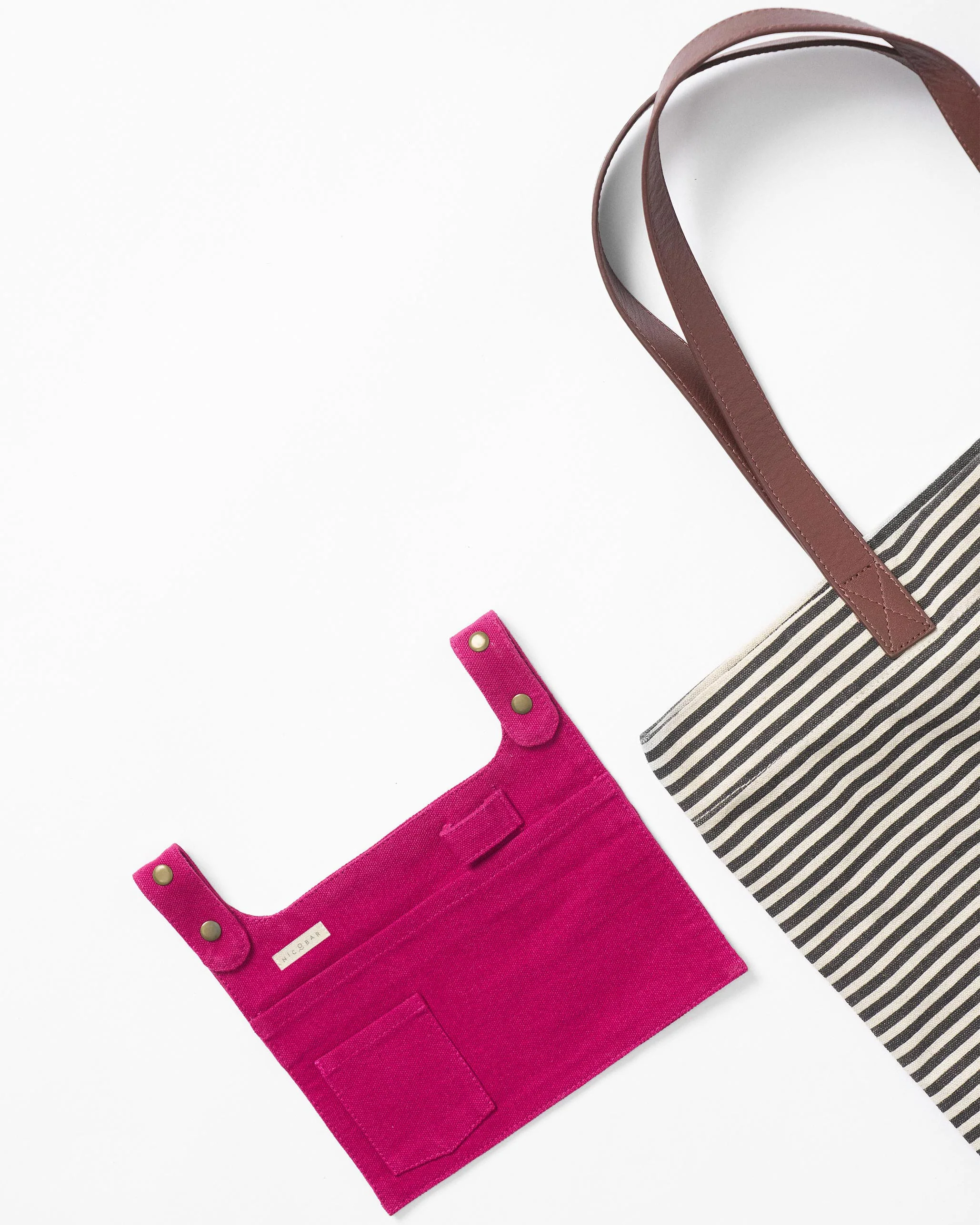 Berber Stripe Tote - Charcoal Stripes - Image 4