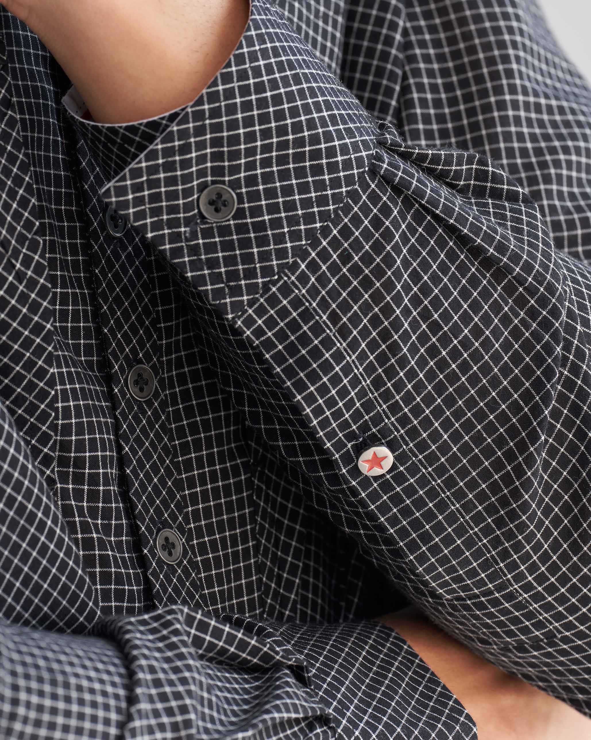 Big Pocket Shirt - Black & Ivory - Image 4