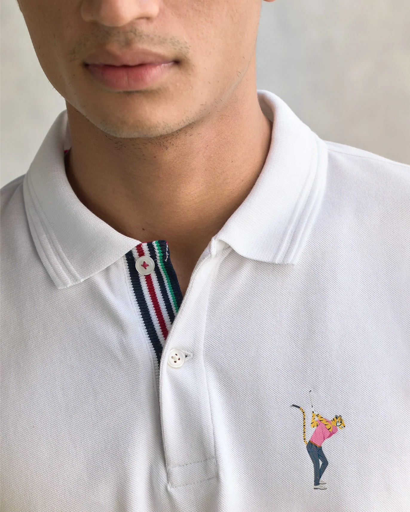 Birdie Polo T-Shirt - White - Image 2