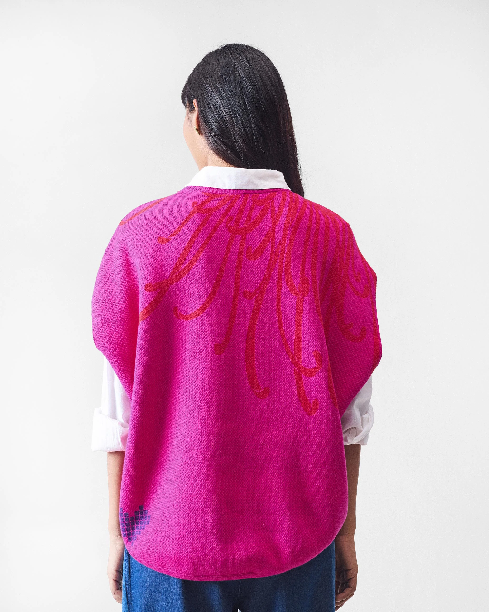 Blooming Sweater - Fuchsia & Red - Image 4