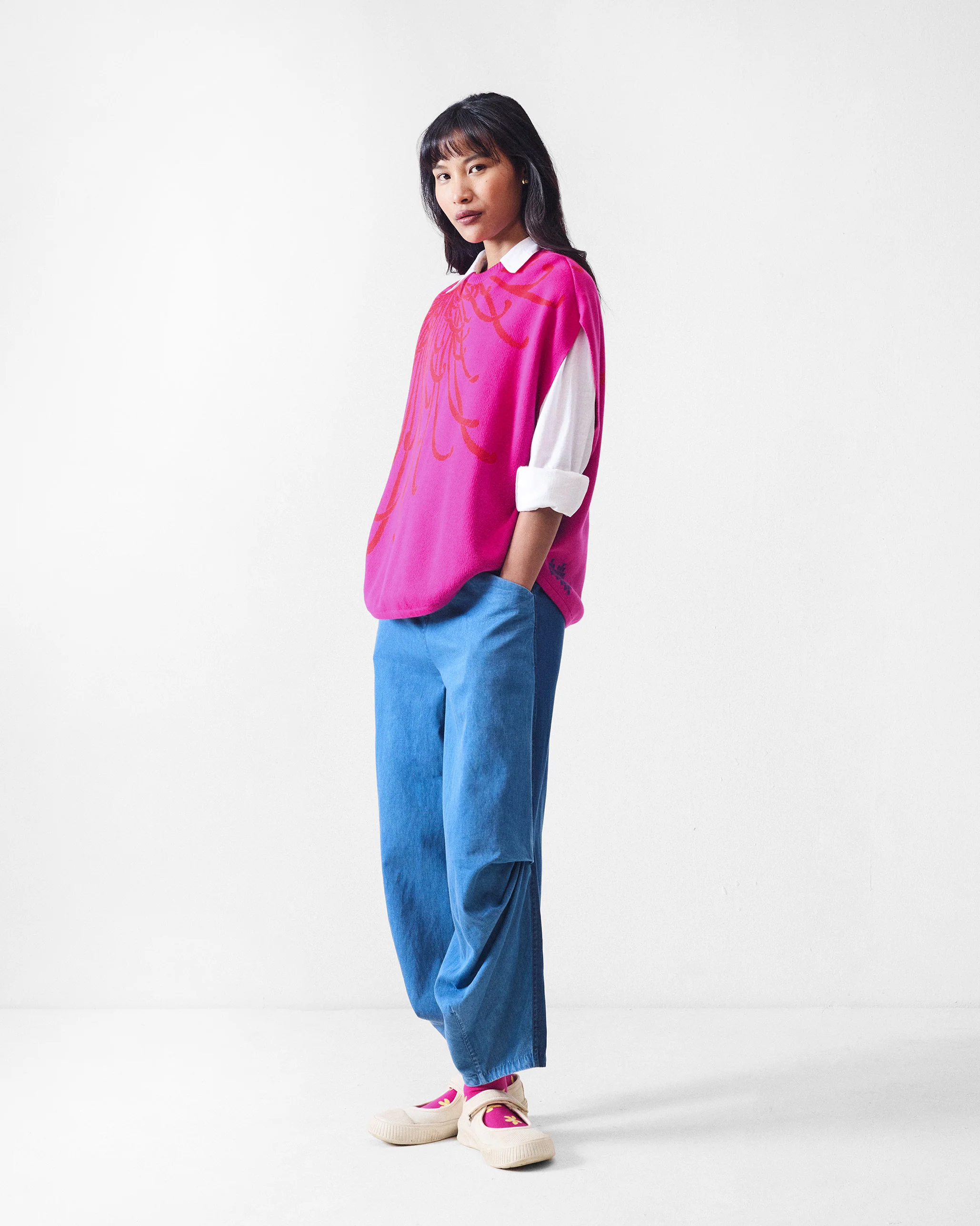 Blooming Sweater - Fuchsia & Red - Image 8
