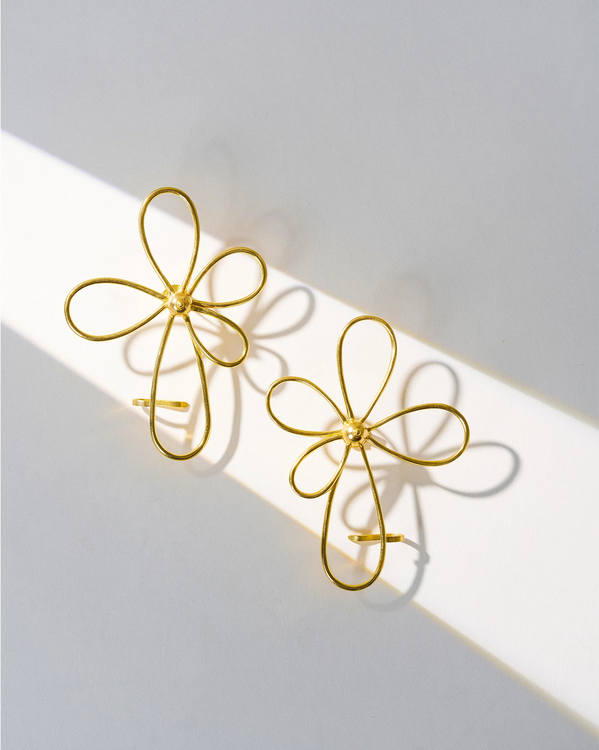 Blossom Earrings Large - Gold - Image 2