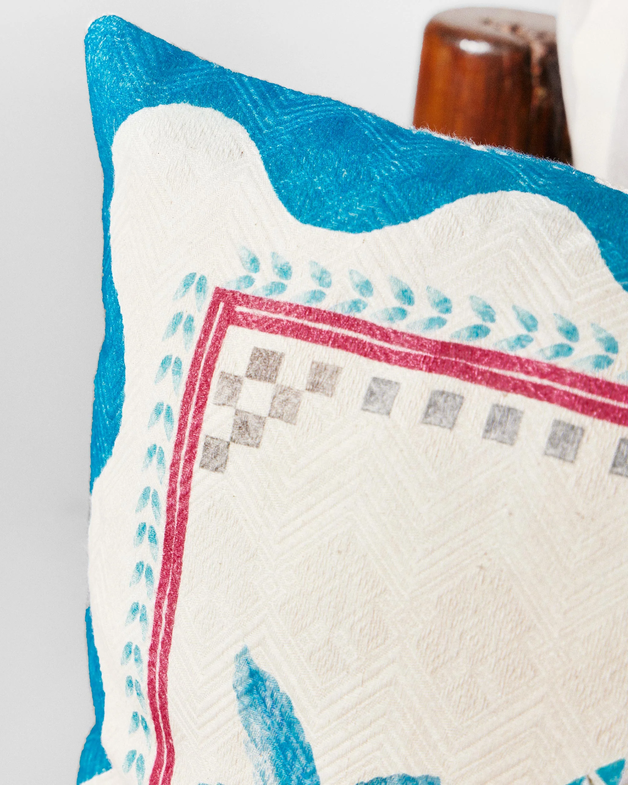 Blue Scallop Cushion Cover - Image 3