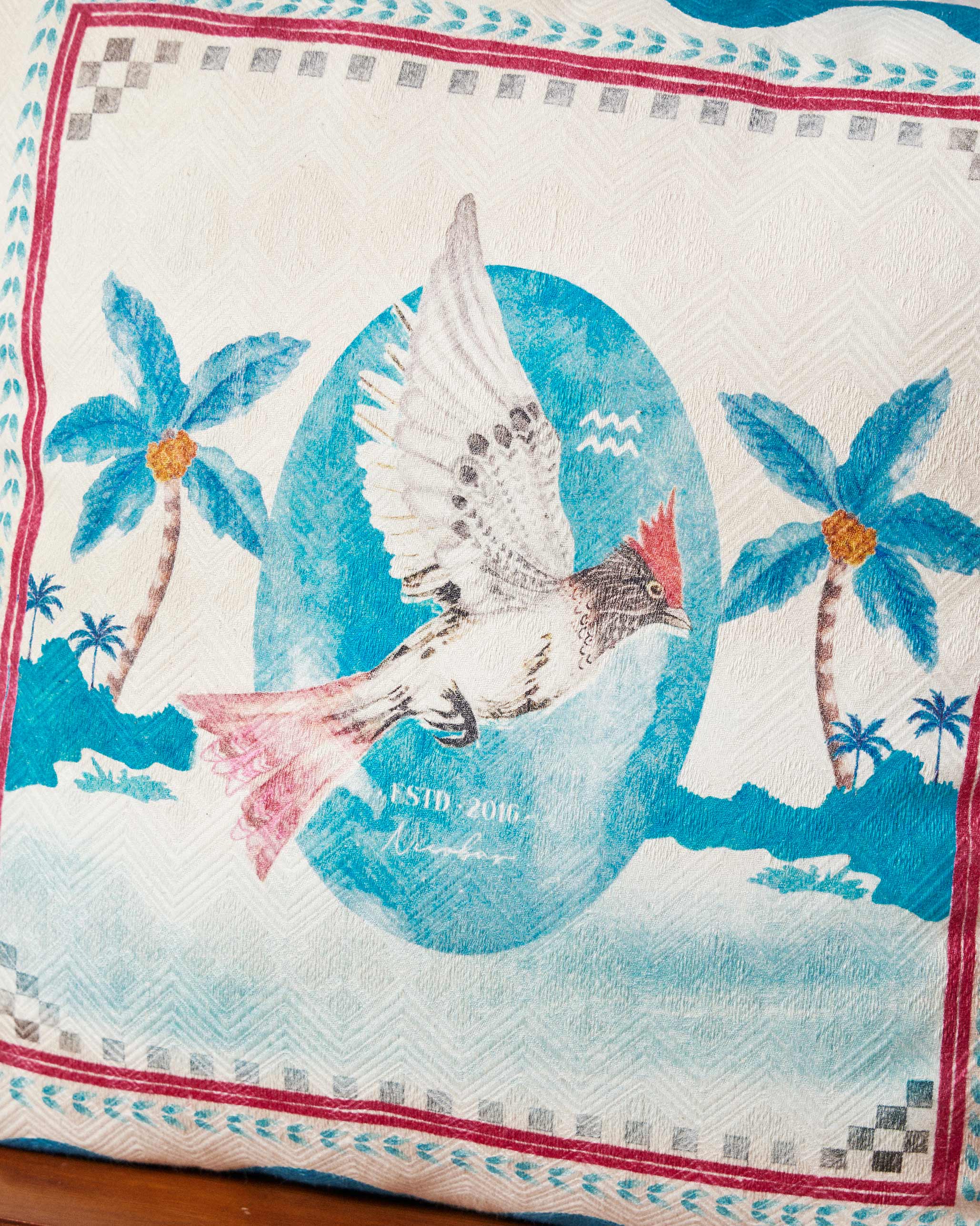 Blue Scallop Cushion Cover - Image 4