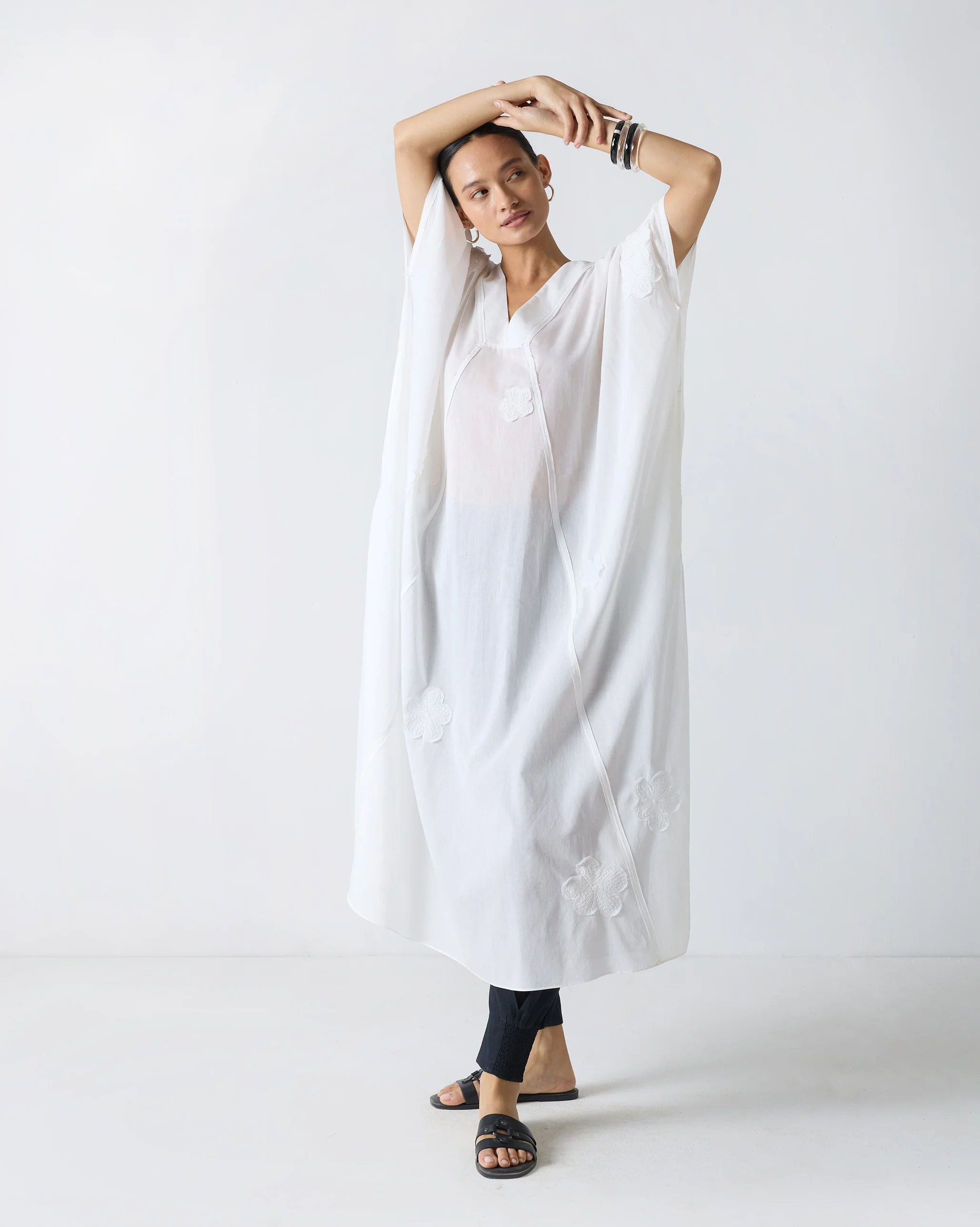 Bodrum Kaftan - White Embroidery - Image 6