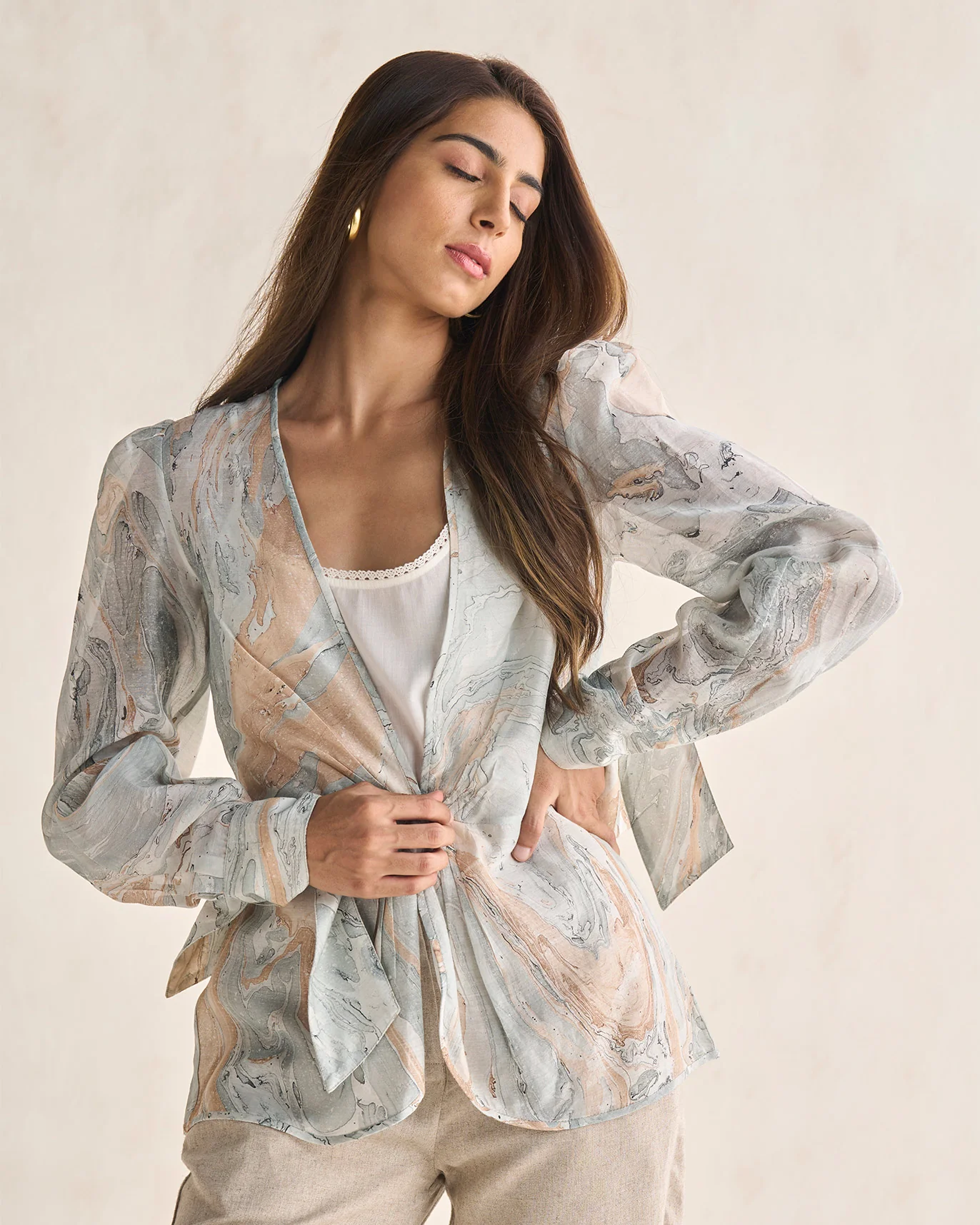 Bokor V-Neck Overlay - Multi - Image 2