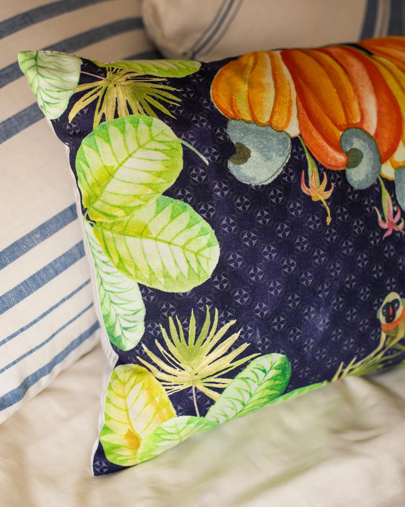 Botanical Cashew Cushion Cover - Image 2