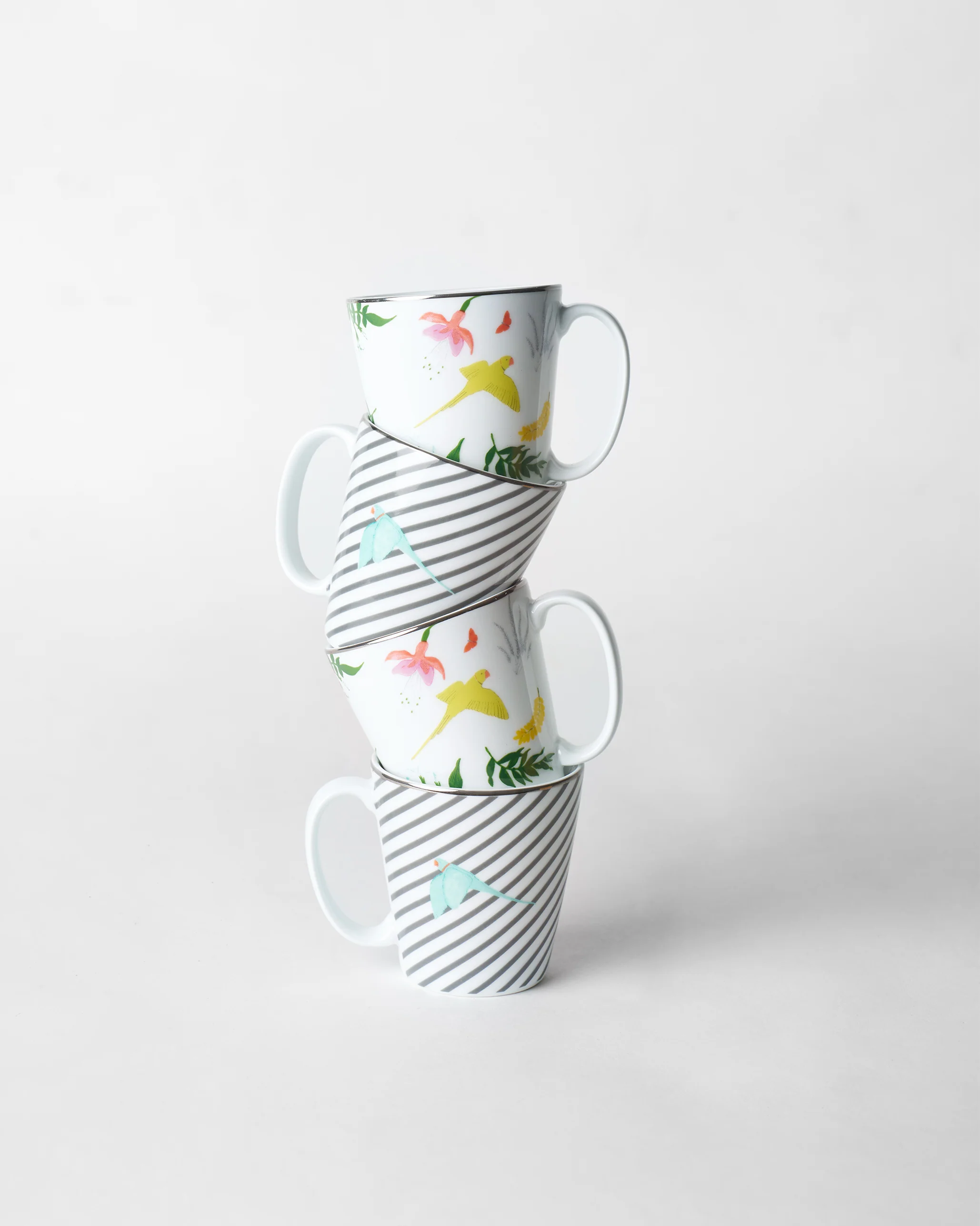 Botanical Coffee Mugs - Set of 4 - Image 6