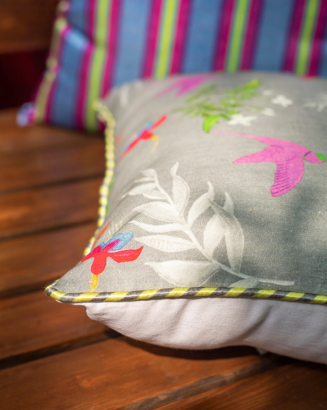 Botanical Cushion Cover - Grey - Image 2