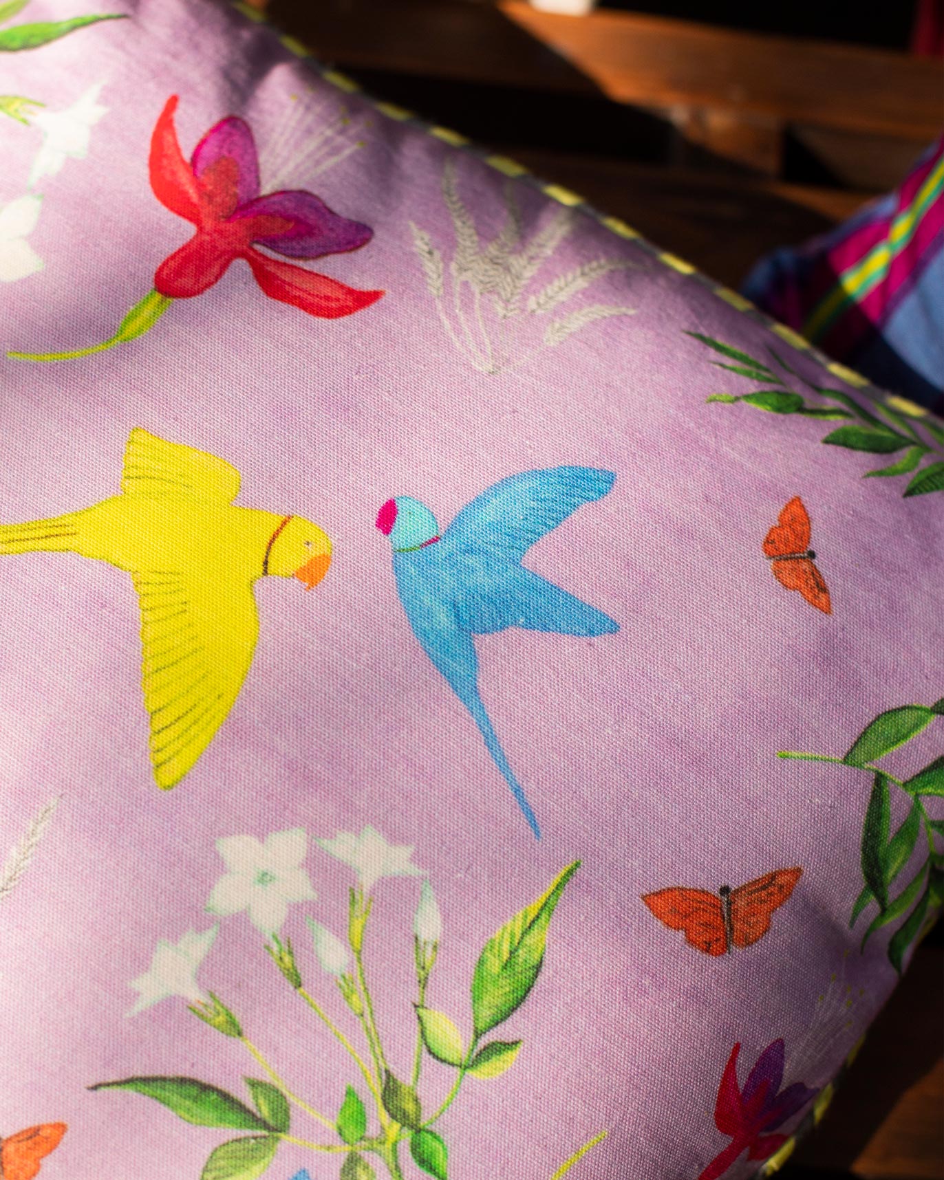 Botanical Cushion Cover - Purple - Image 2