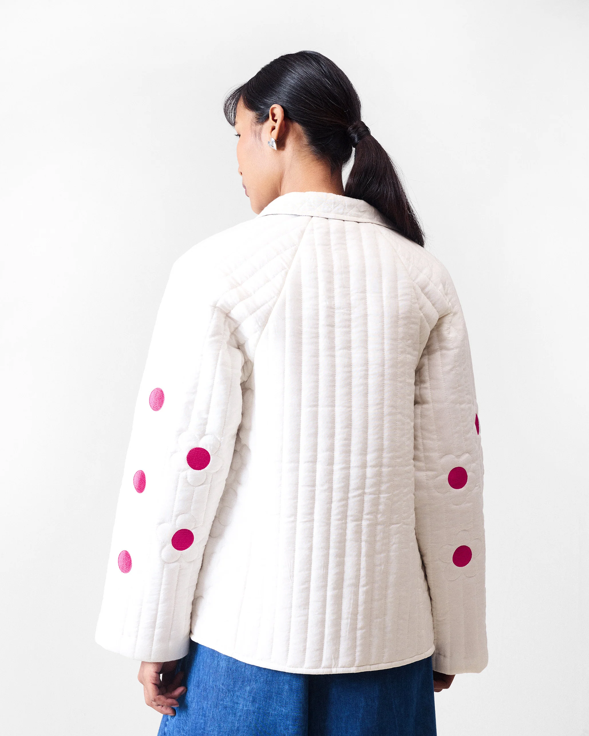 Botanik Jacket - Ivory & Fuchsia - Image 4