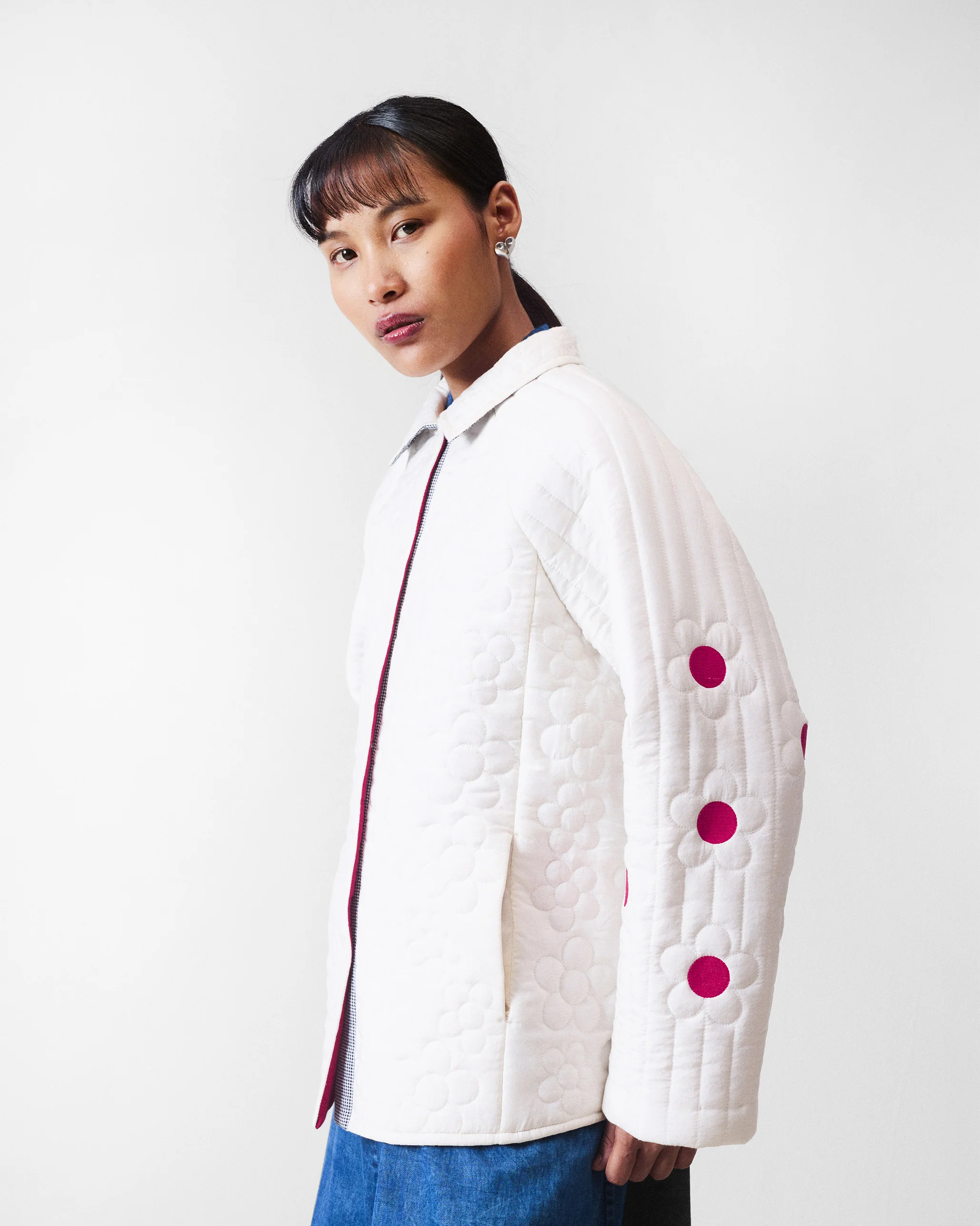 Botanik Jacket - Ivory & Fuchsia - Image 8