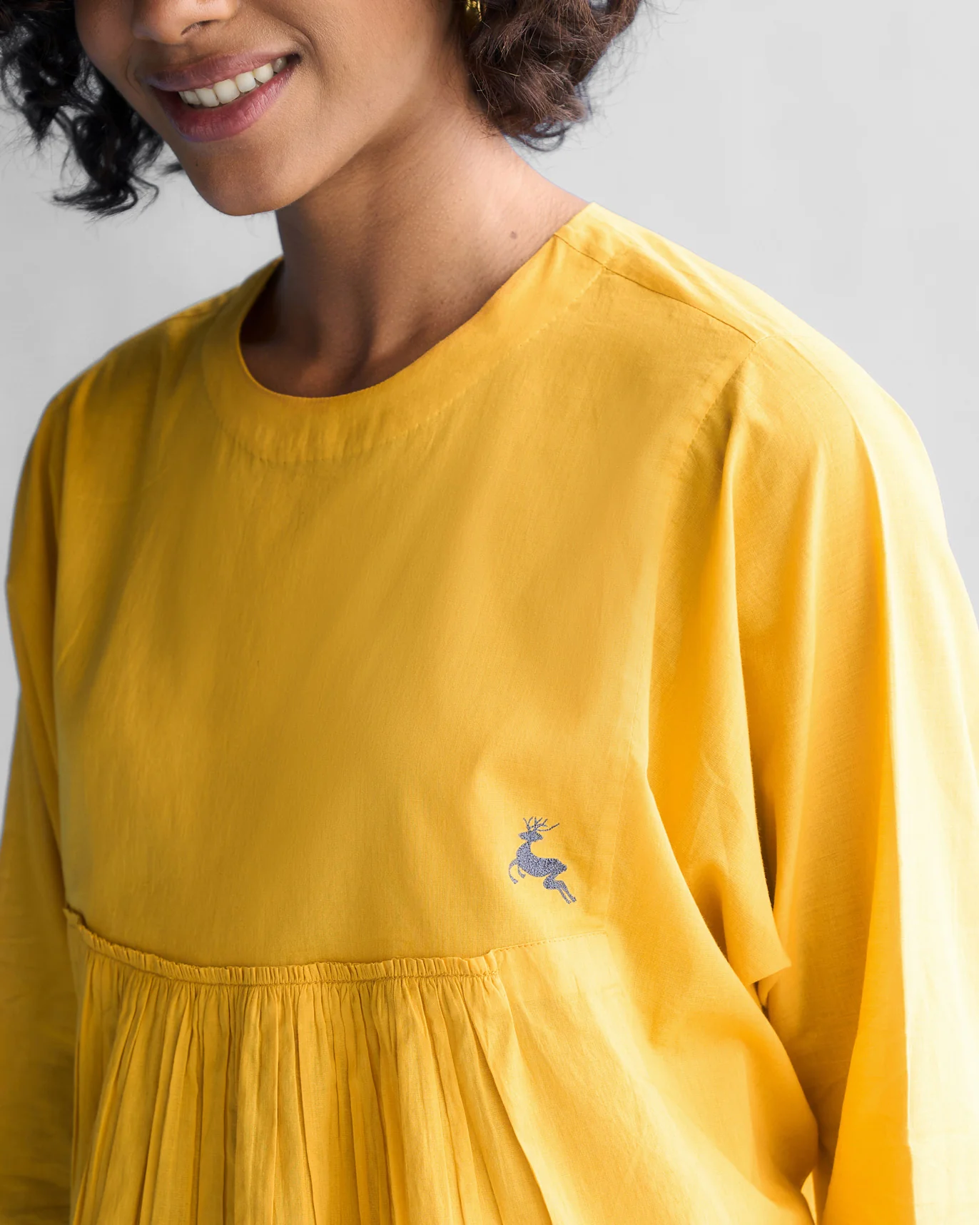 Bougainvillea Sleeve Top - Ochre - Image 2