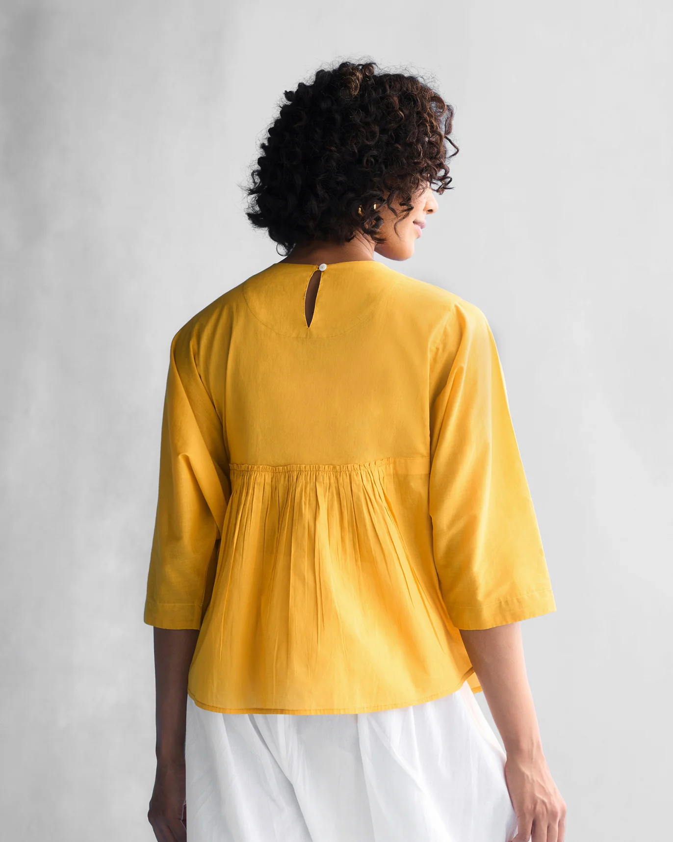 Bougainvillea Sleeve Top - Ochre - Image 4