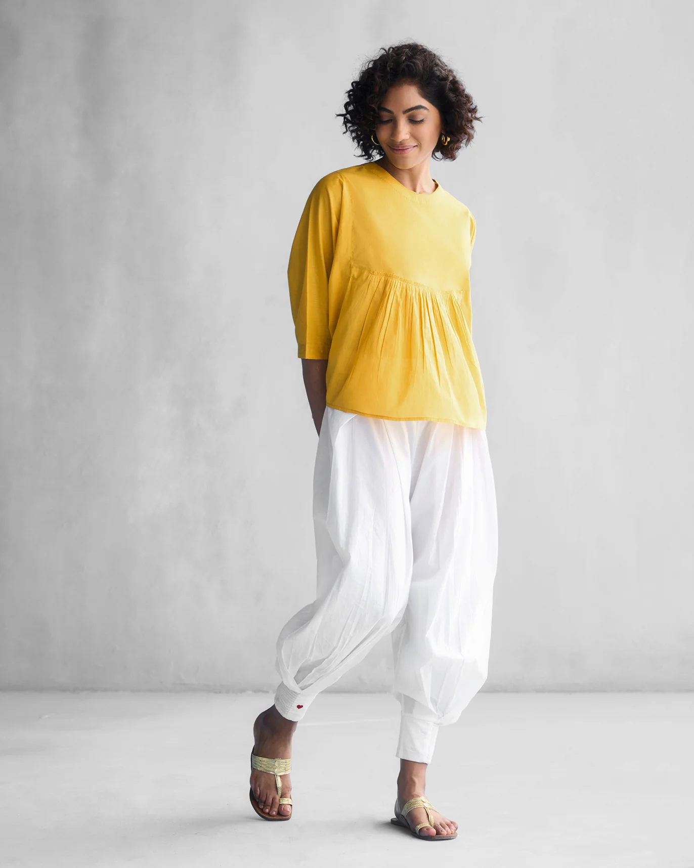 Bougainvillea Sleeve Top - Ochre - Image 6