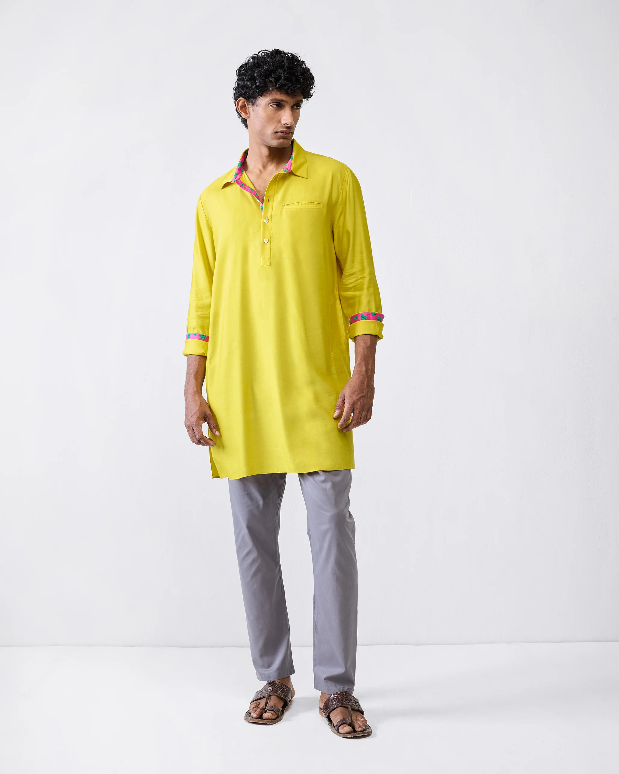 Bouquet Kurta - Chartreuse - Image 2