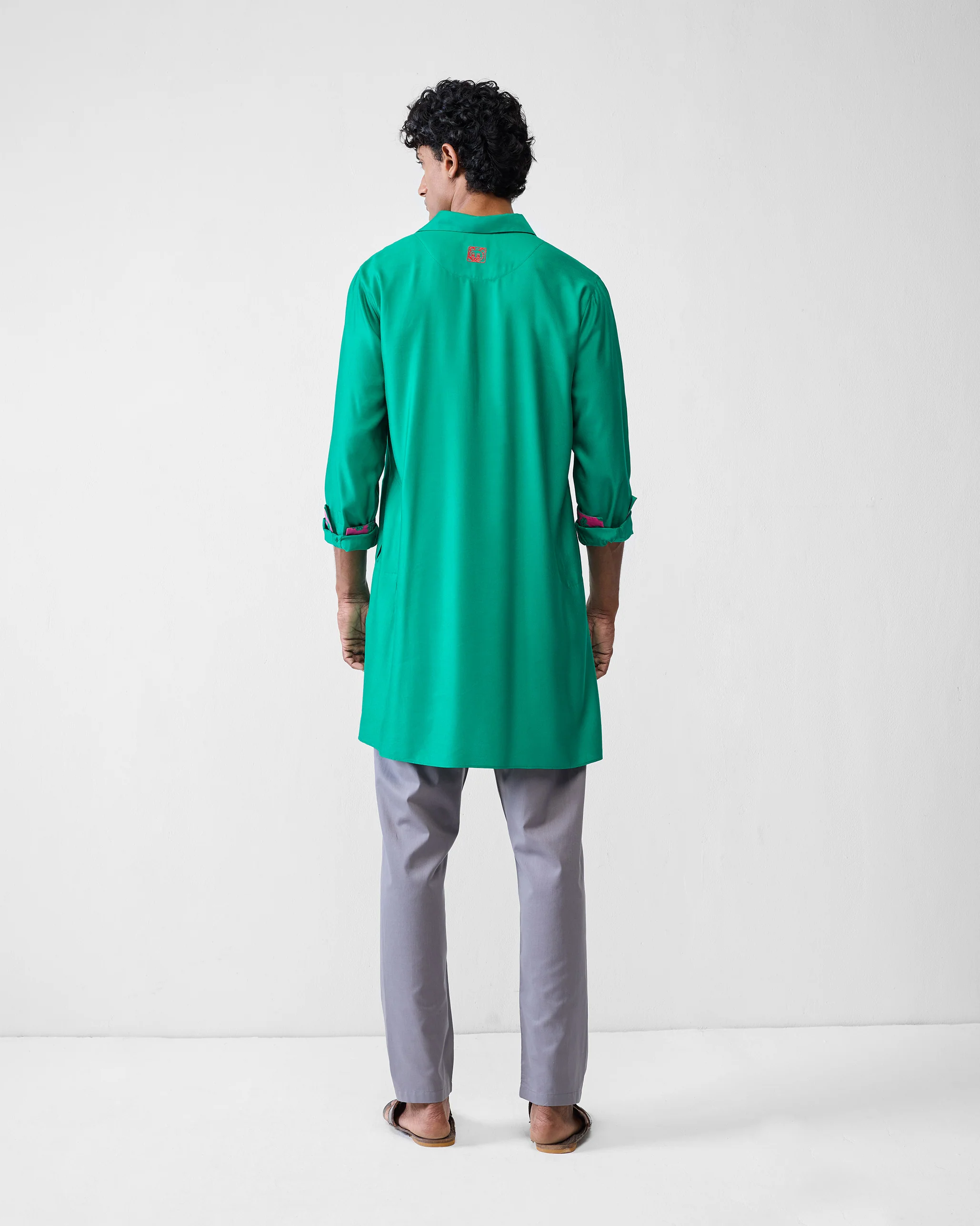 Bouquet Kurta - Emerald Green - Image 3