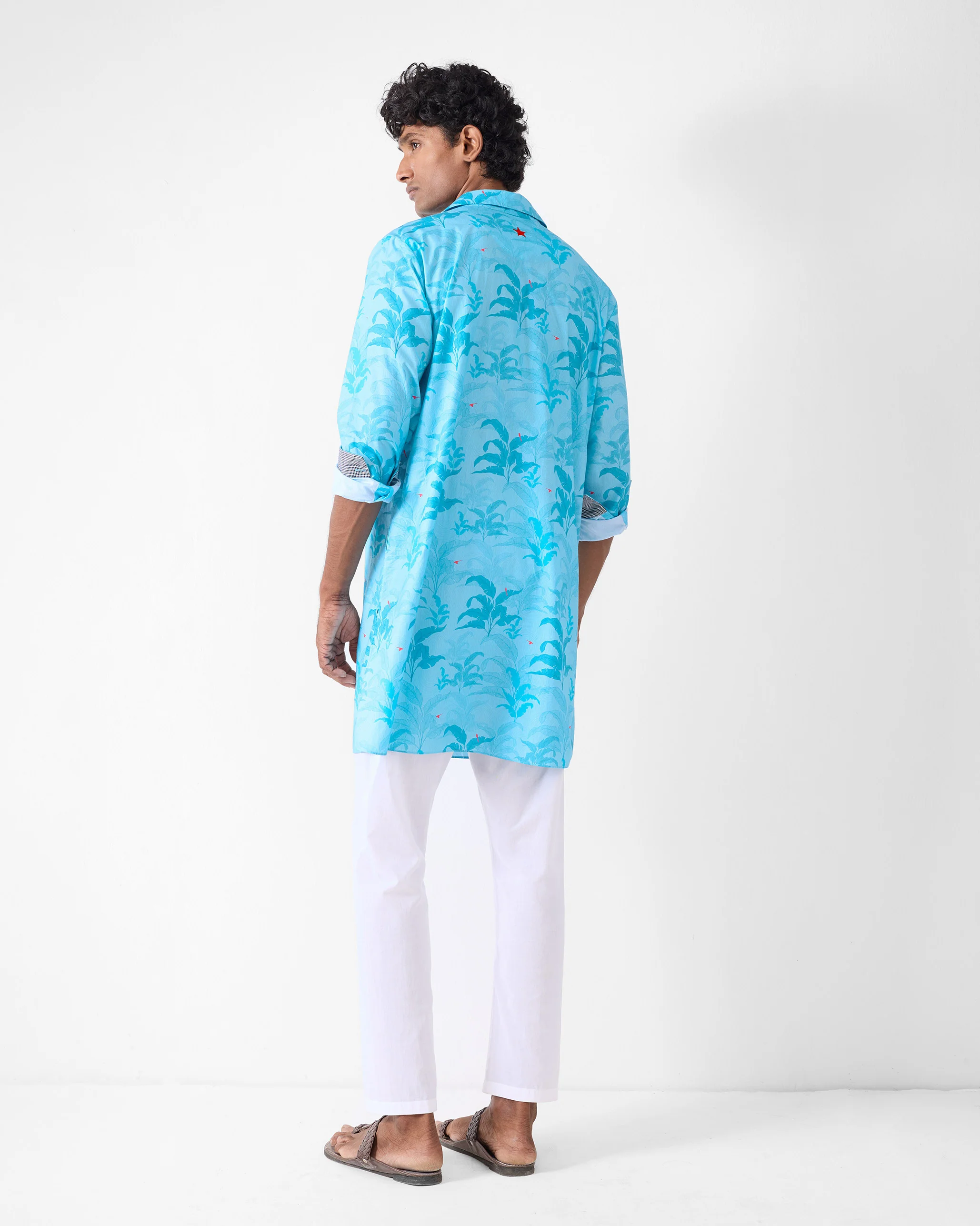 Bouquet Kurta - Light Blue - Image 2