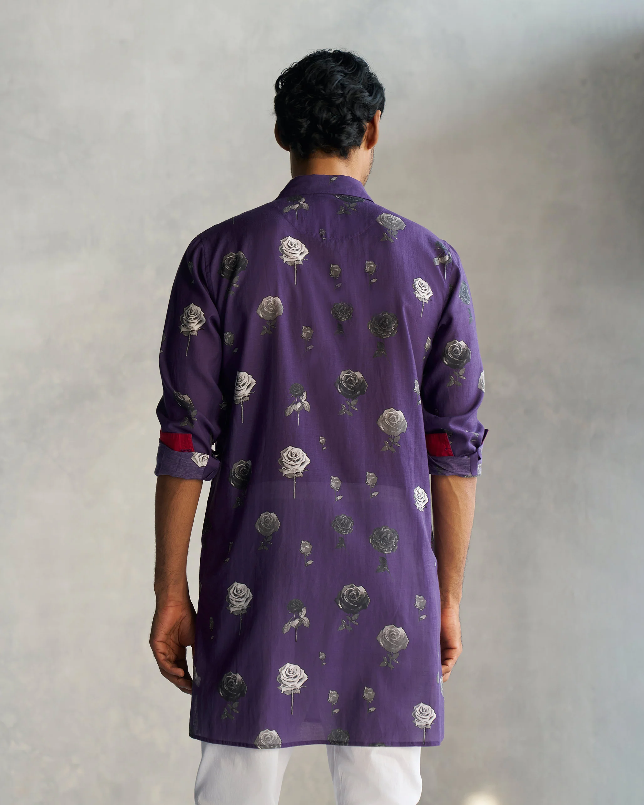 Bouquet Kurta - Purple - Image 3