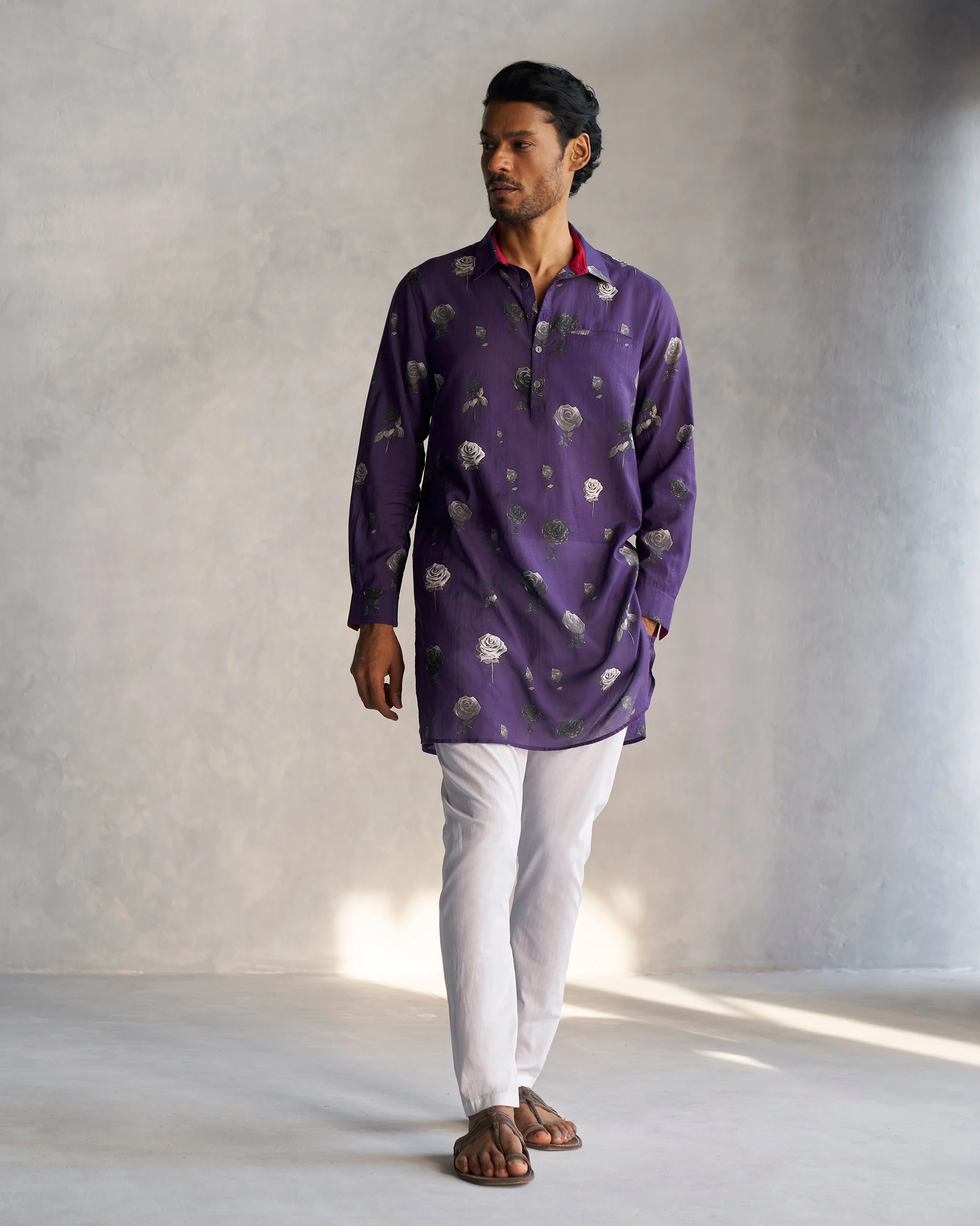 Bouquet Kurta - Purple - Image 4