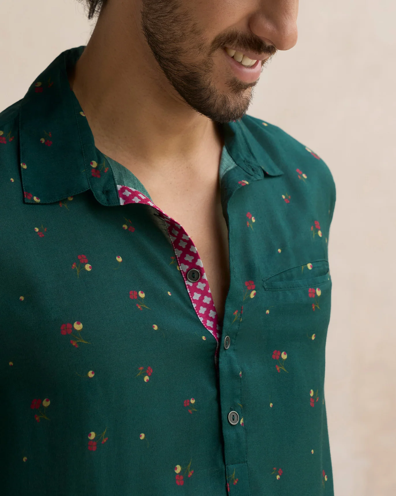 Bouquet Kurta - Teal - Image 2