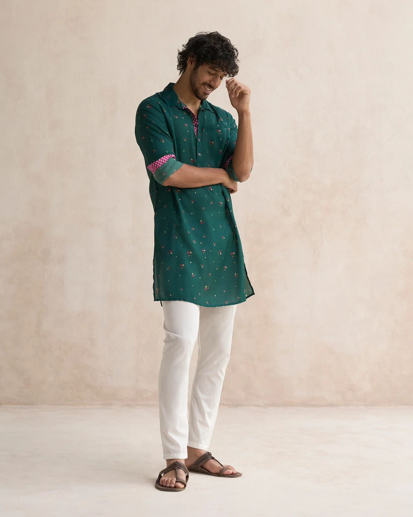 Bouquet Kurta - Teal - Image 7