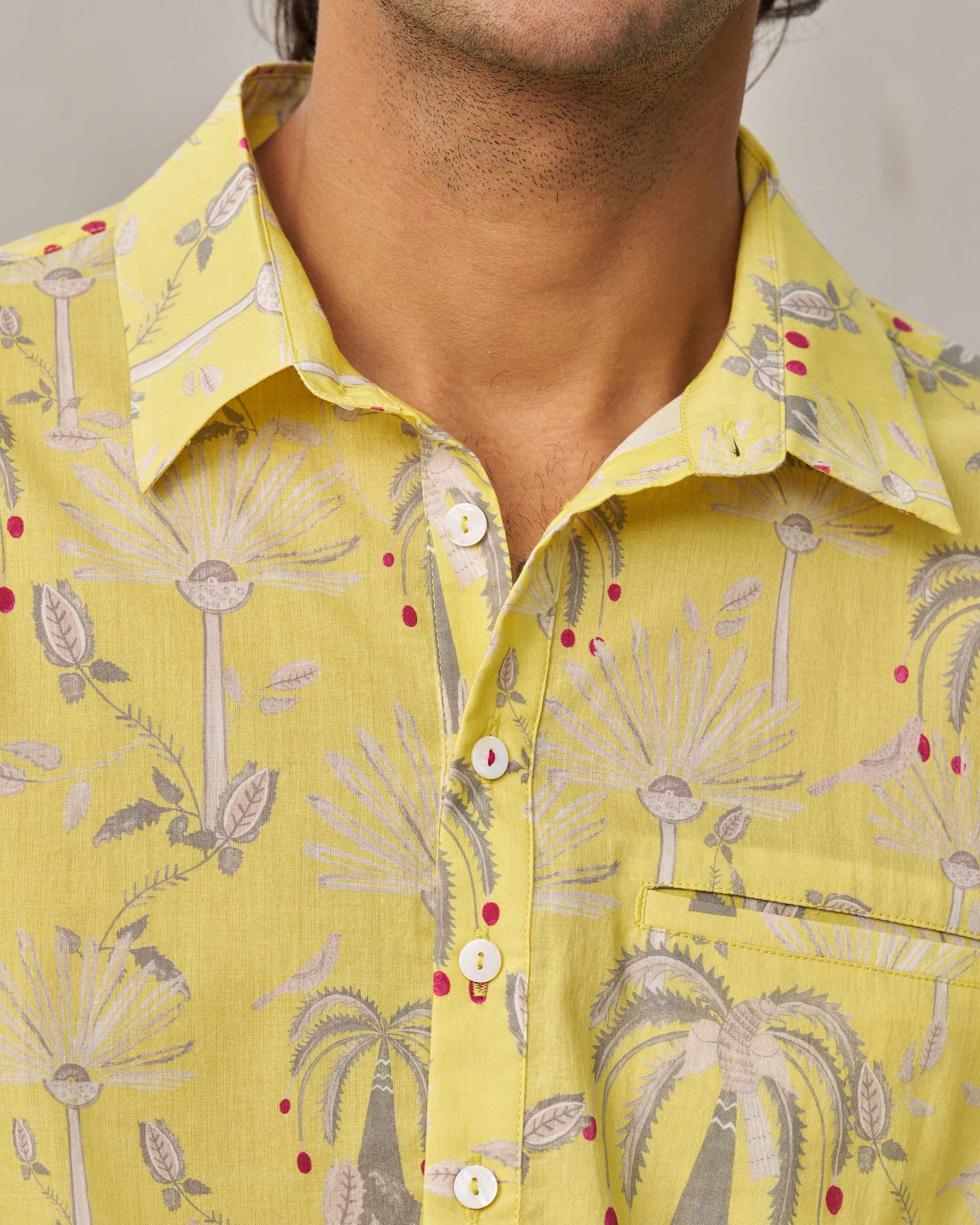 Bouquet Kurta - Yellow - Image 3