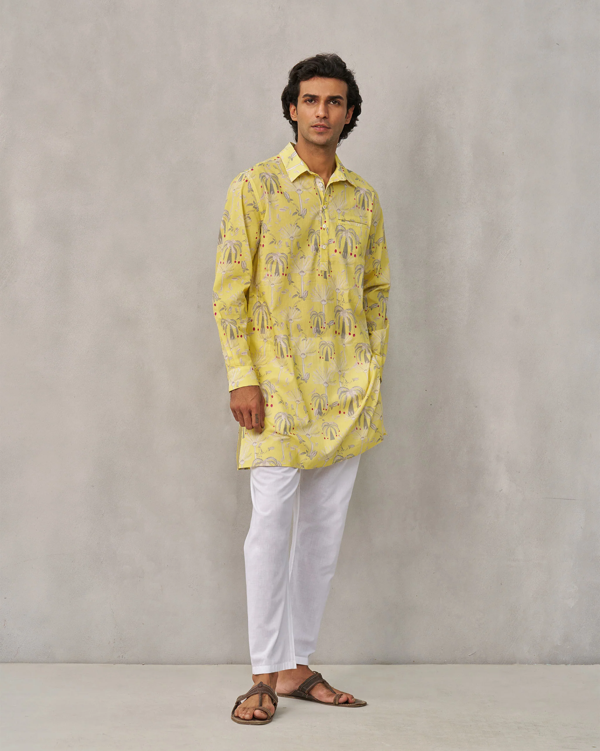 Bouquet Kurta - Yellow - Image 7
