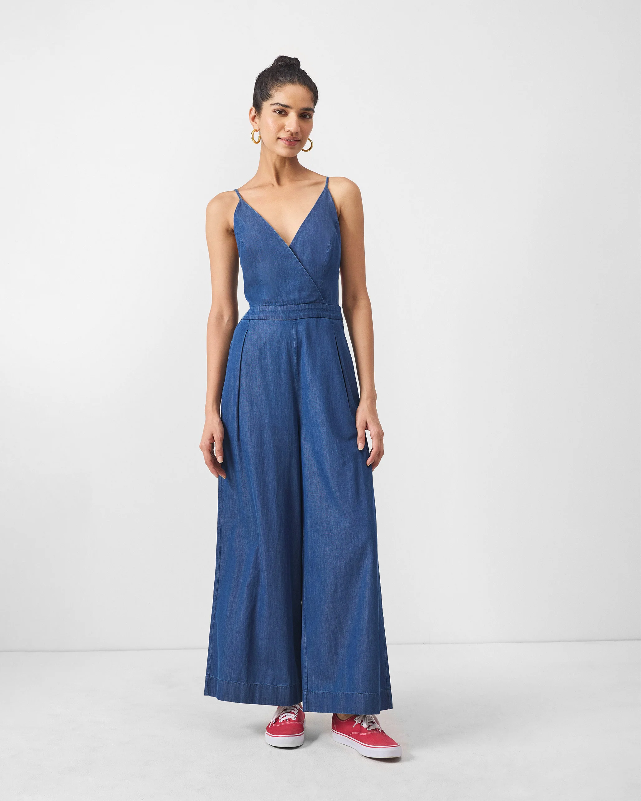 Bow Jumpsuit - Denim - Image 3